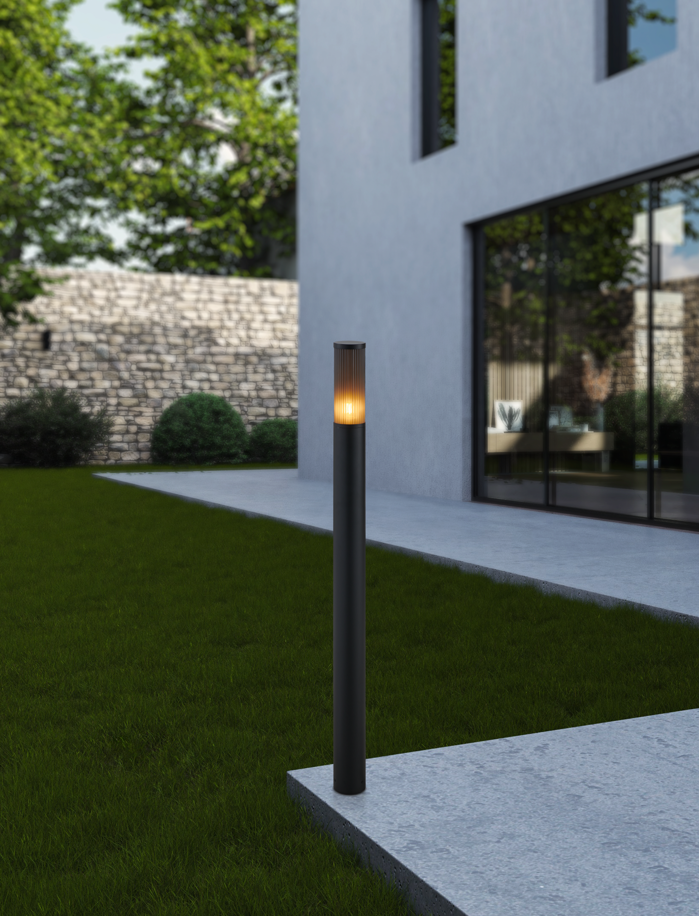 Ulkopylväsvalaisin EGLO Salle E27 110cm musta