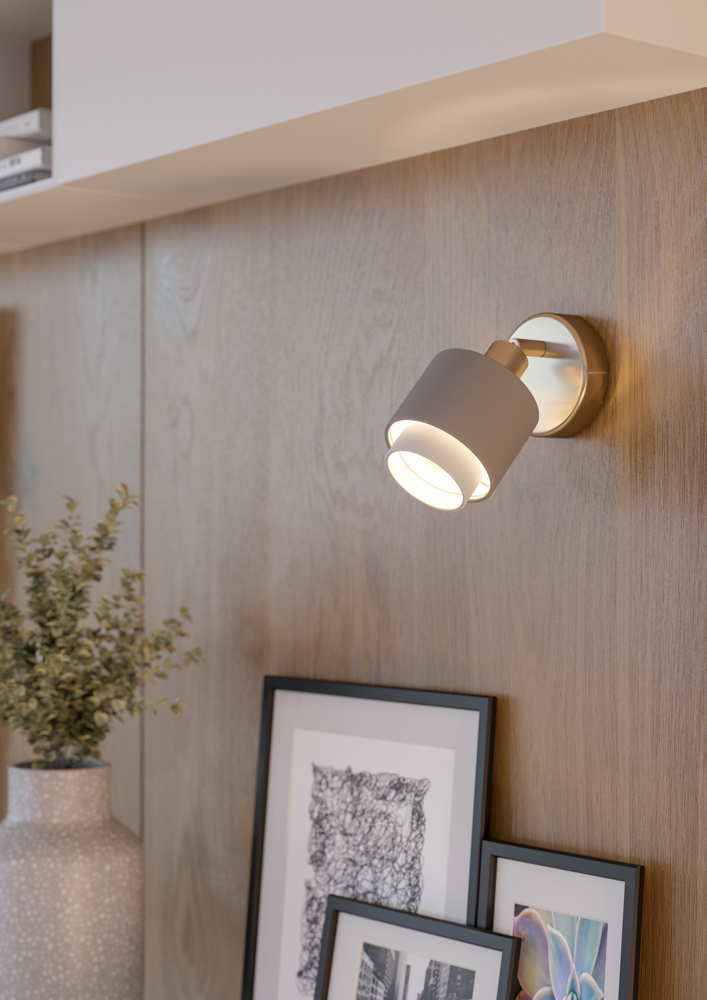 Seinä/kattospotti EGLO Bellizzi E14 nikkeli/harmaa/valkoinen