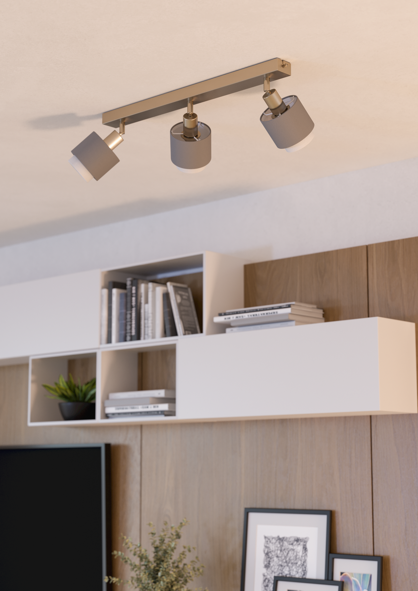 Kattospotti EGLO 3-os Bellizzi E14 nikkeli/harmaa/valkoinen