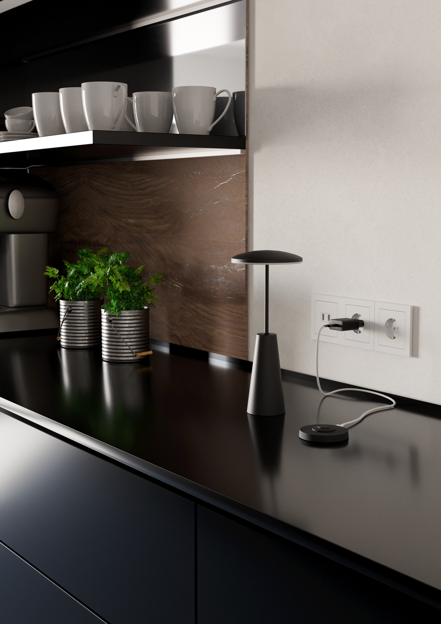 Latausalusta EGLO USB-C liitännällä musta