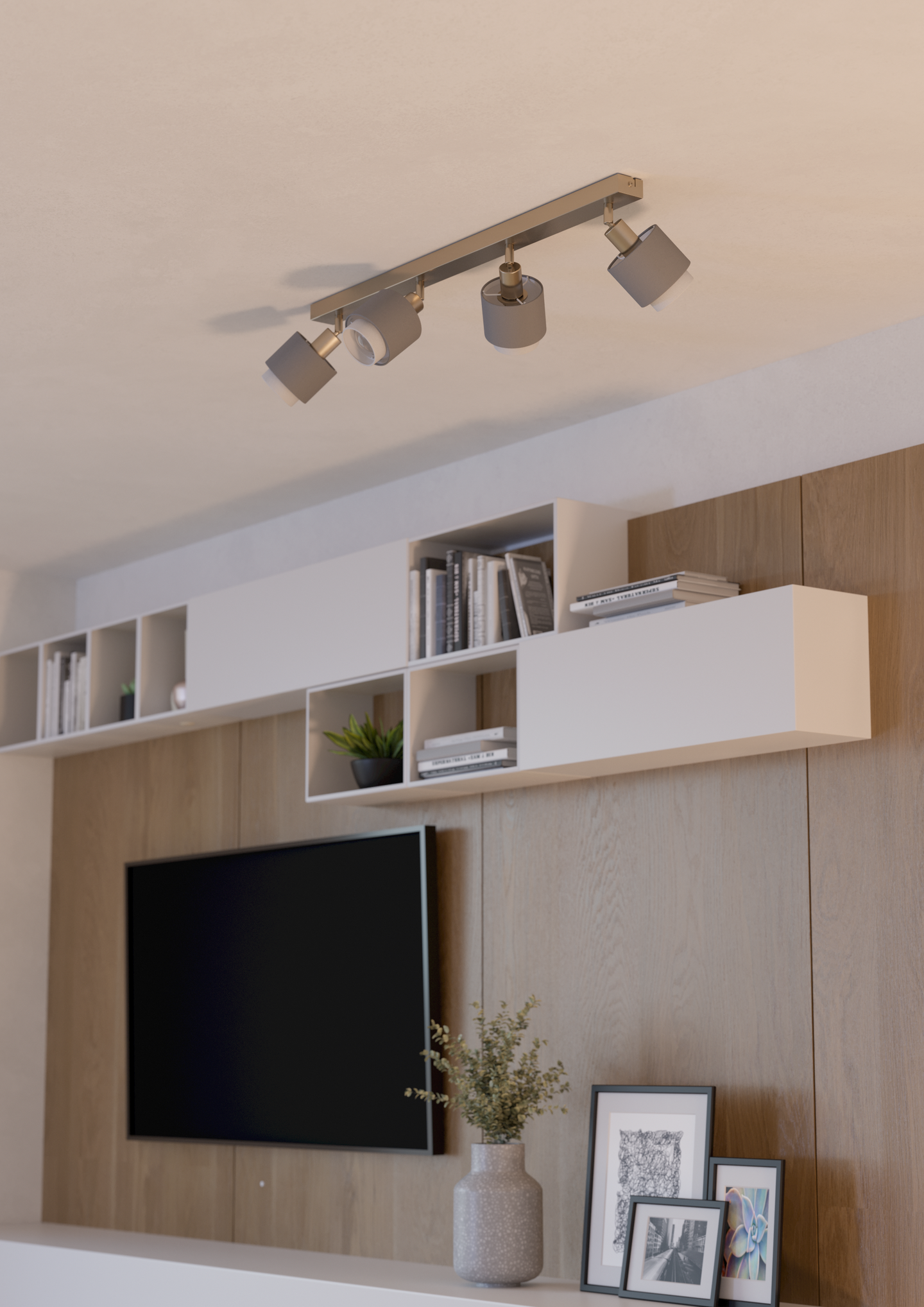 Kattospotti EGLO 4-os Bellizzi E14 nikkeli/harmaa/valkoinen