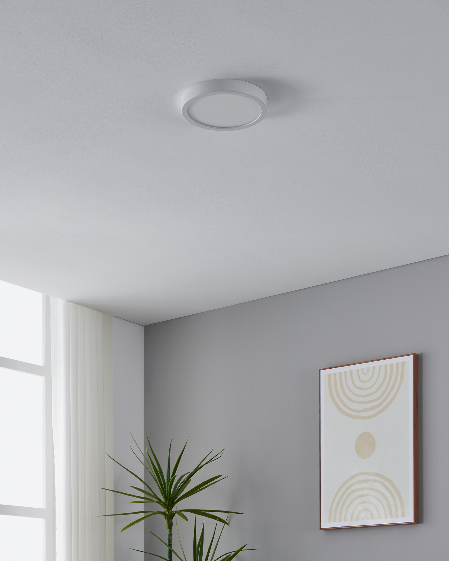 Kattovalaisin EGLO Fueva 5 led 17W 21cm liiketunnistin valkoinen