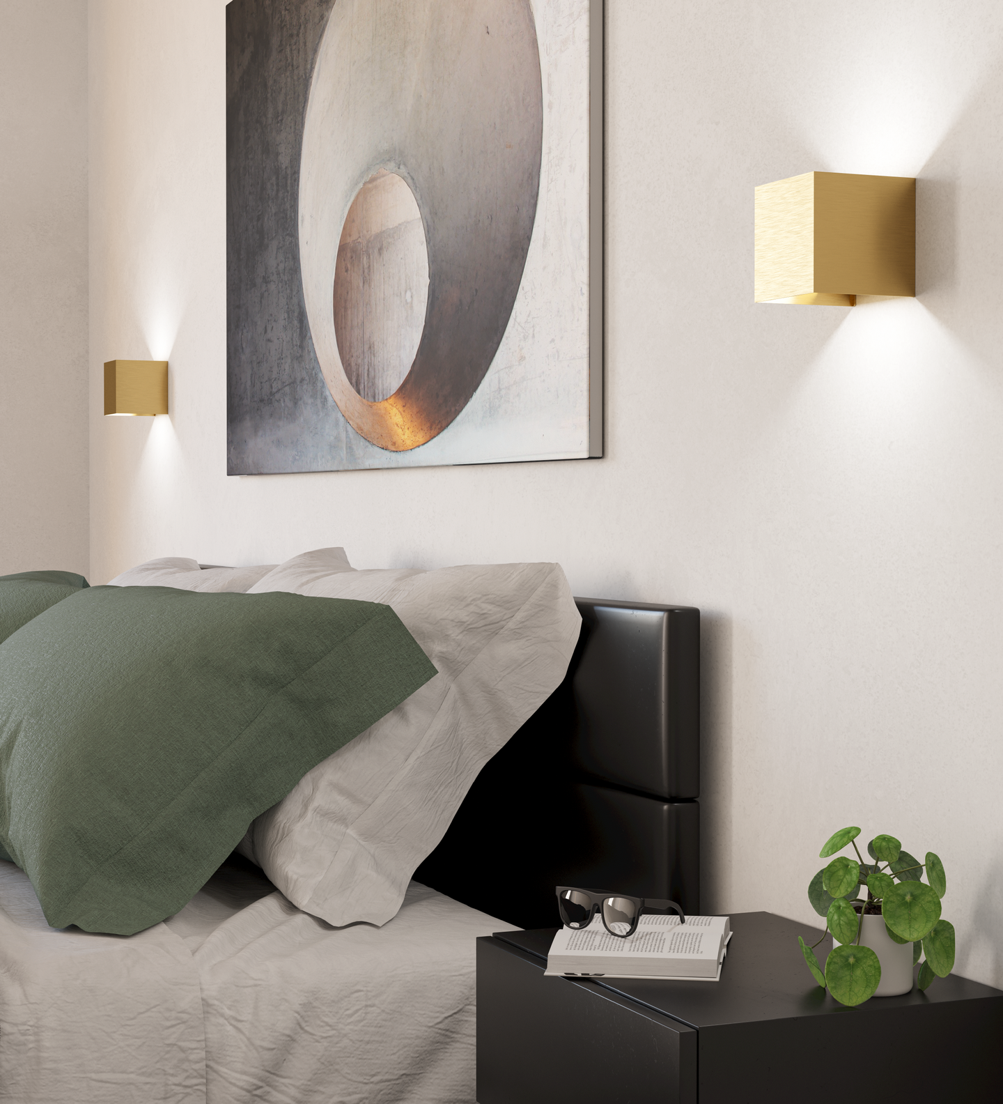 Seinävalaisin EGLO Valmontone led 2x1,5W messinki