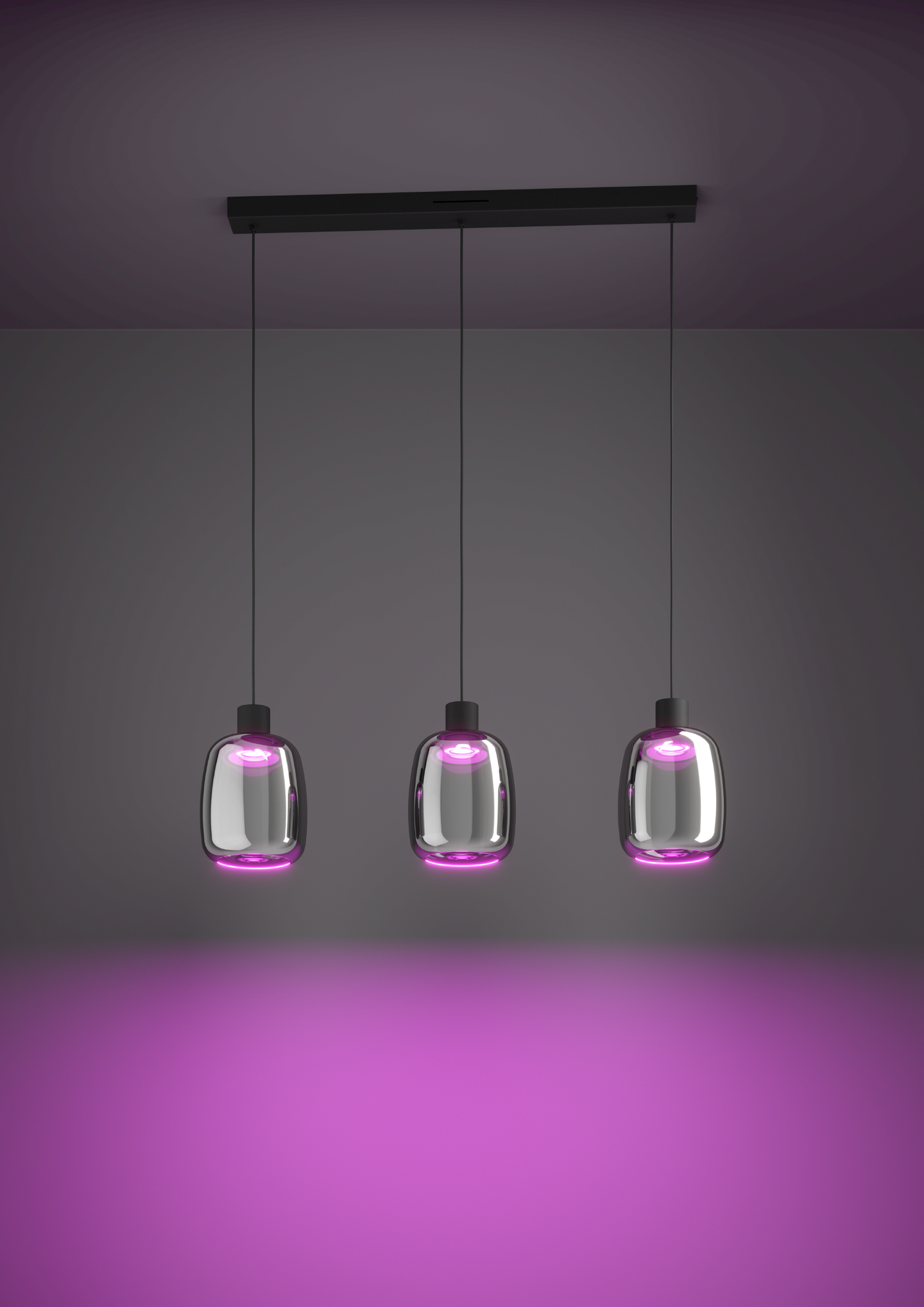 Riippuvalaisin EGLO connect.z 3-os Molochio-z led 3x3,7W RGB CCT musta