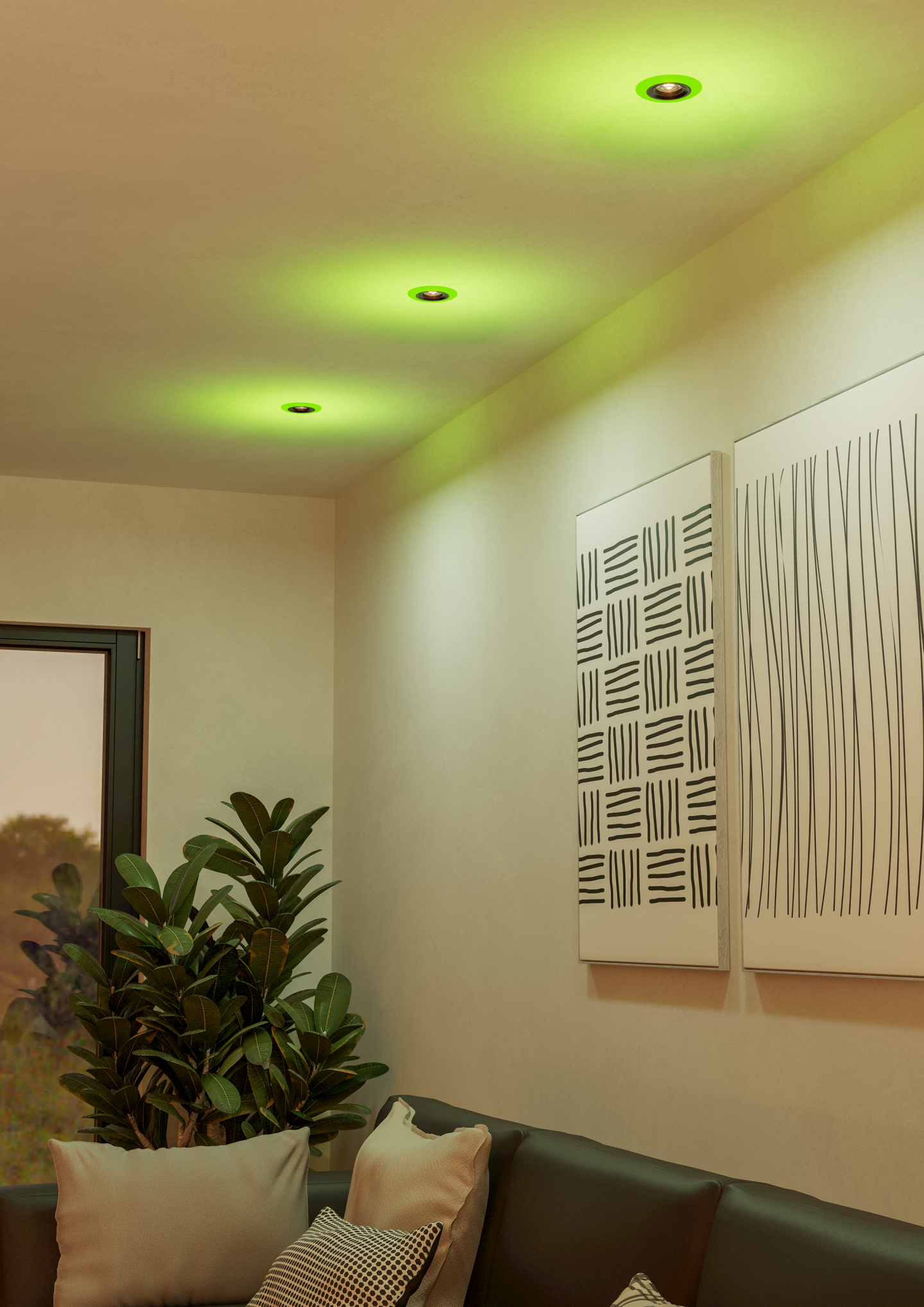 Uppospottisarja EGLO Calonge RGB led 3x3,8W 9,8cm musta/valkoinen