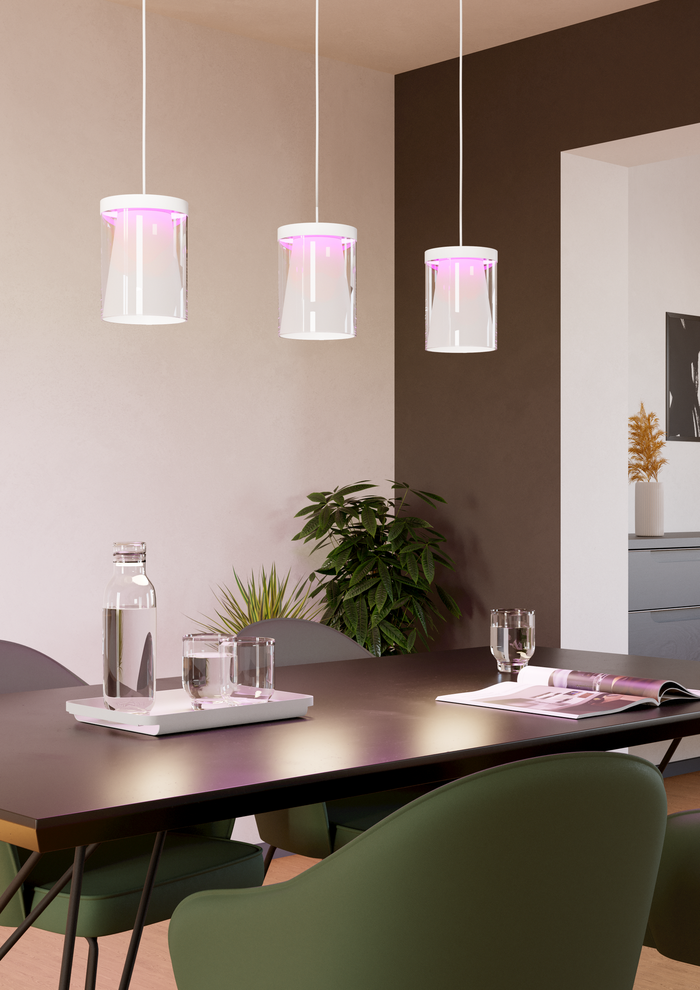 Riippuvalaisin EGLO connect.z 3-os Chiusello-z led 3x3,7W RGB CCT valkoinen