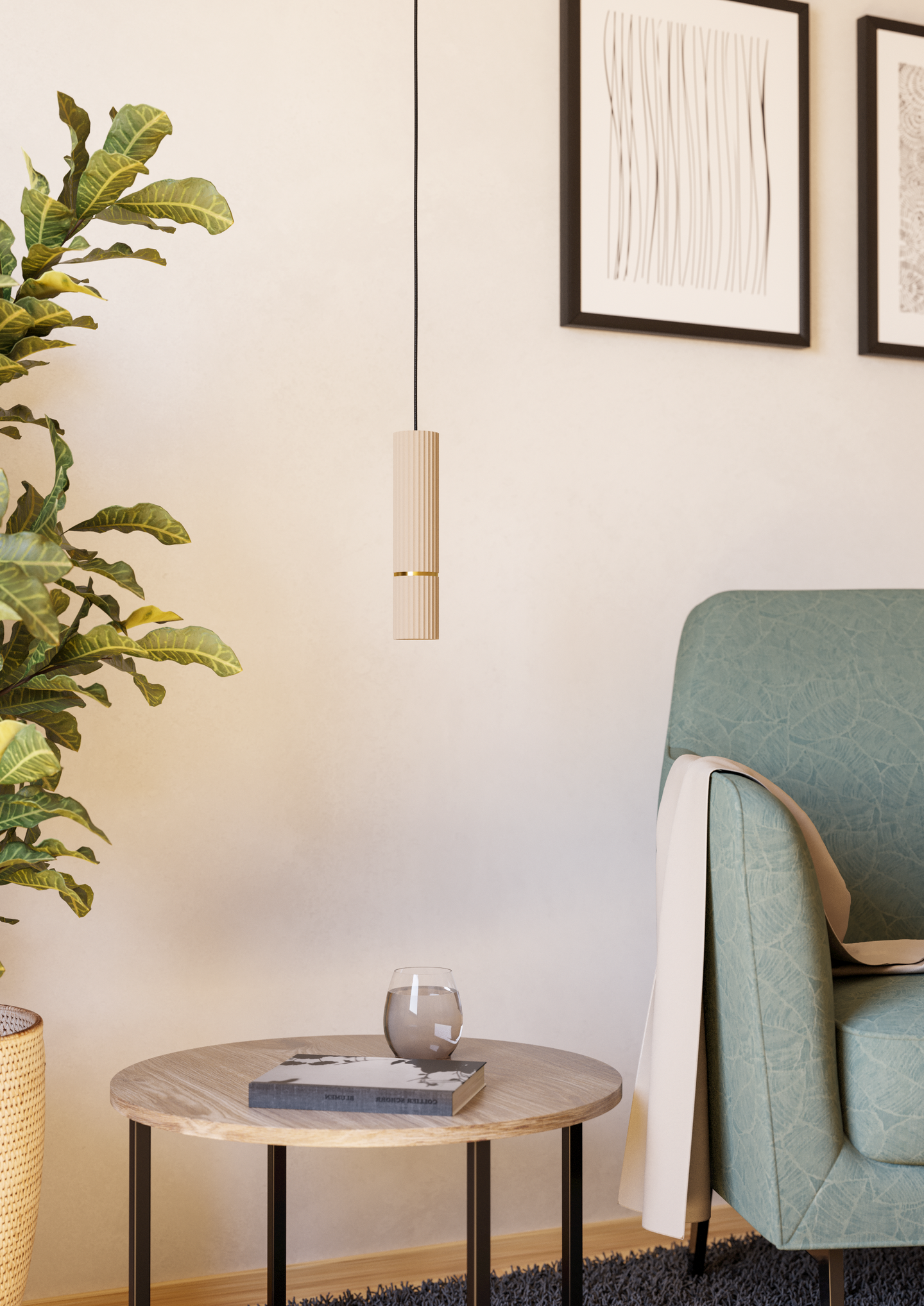 Riippuvalaisin EGLO Caminia GU10 4,7W hiekka/messinki