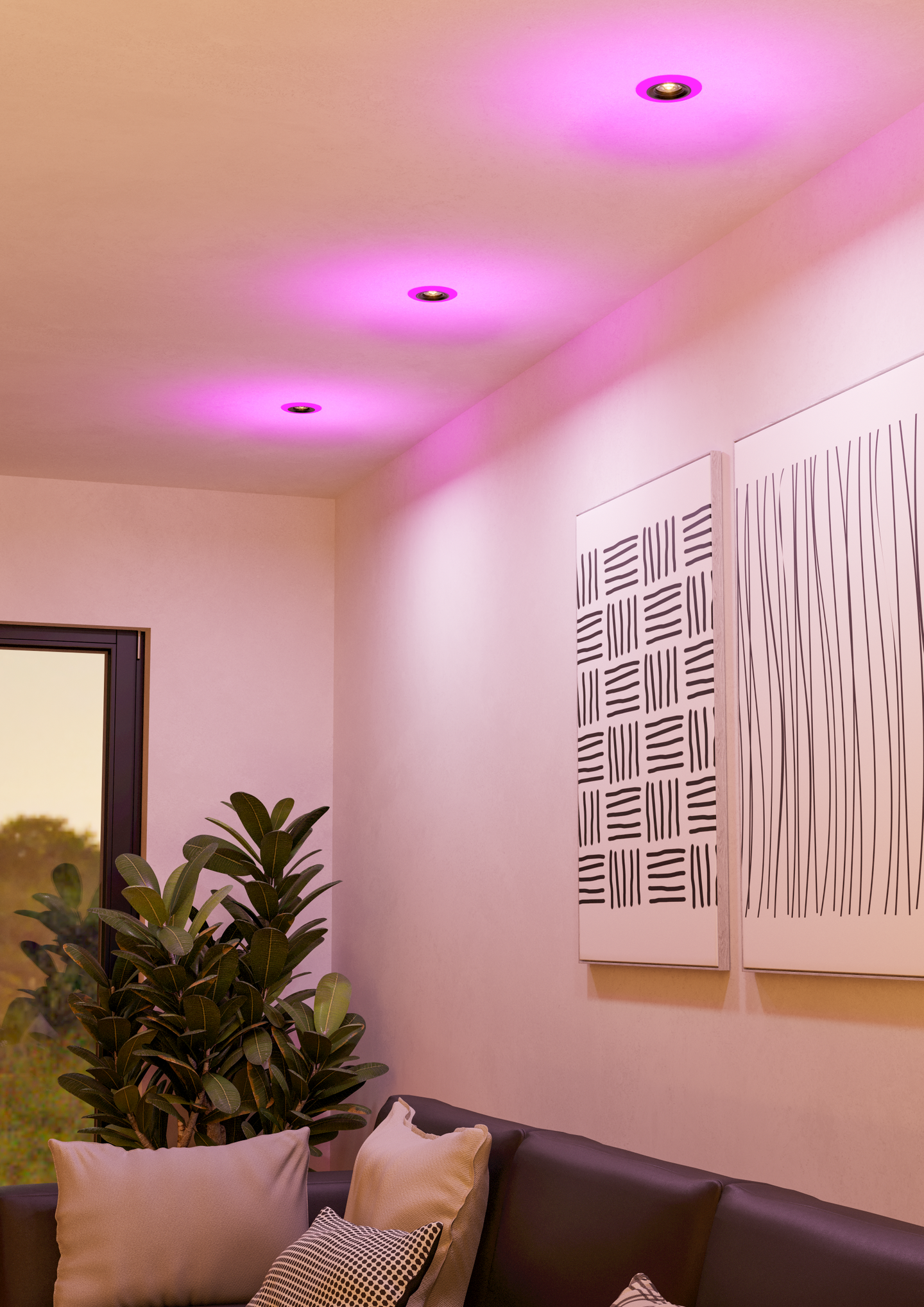 Uppospottisarja EGLO Calonge RGB led 3x3,8W 9,8cm musta/valkoinen