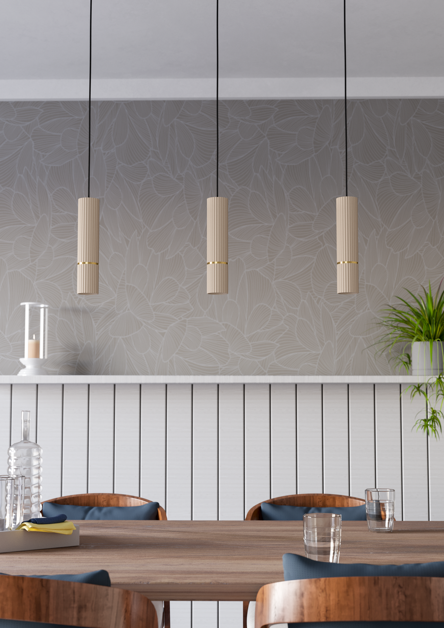 Riippuvalaisin EGLO 3-os Caminia GU10 3x4,7W hiekka/messinki