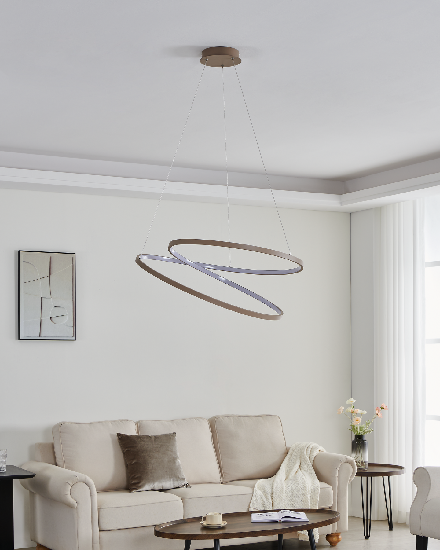 Riippuvalaisin EGLO Ruotale led 42W 70cm hiekka