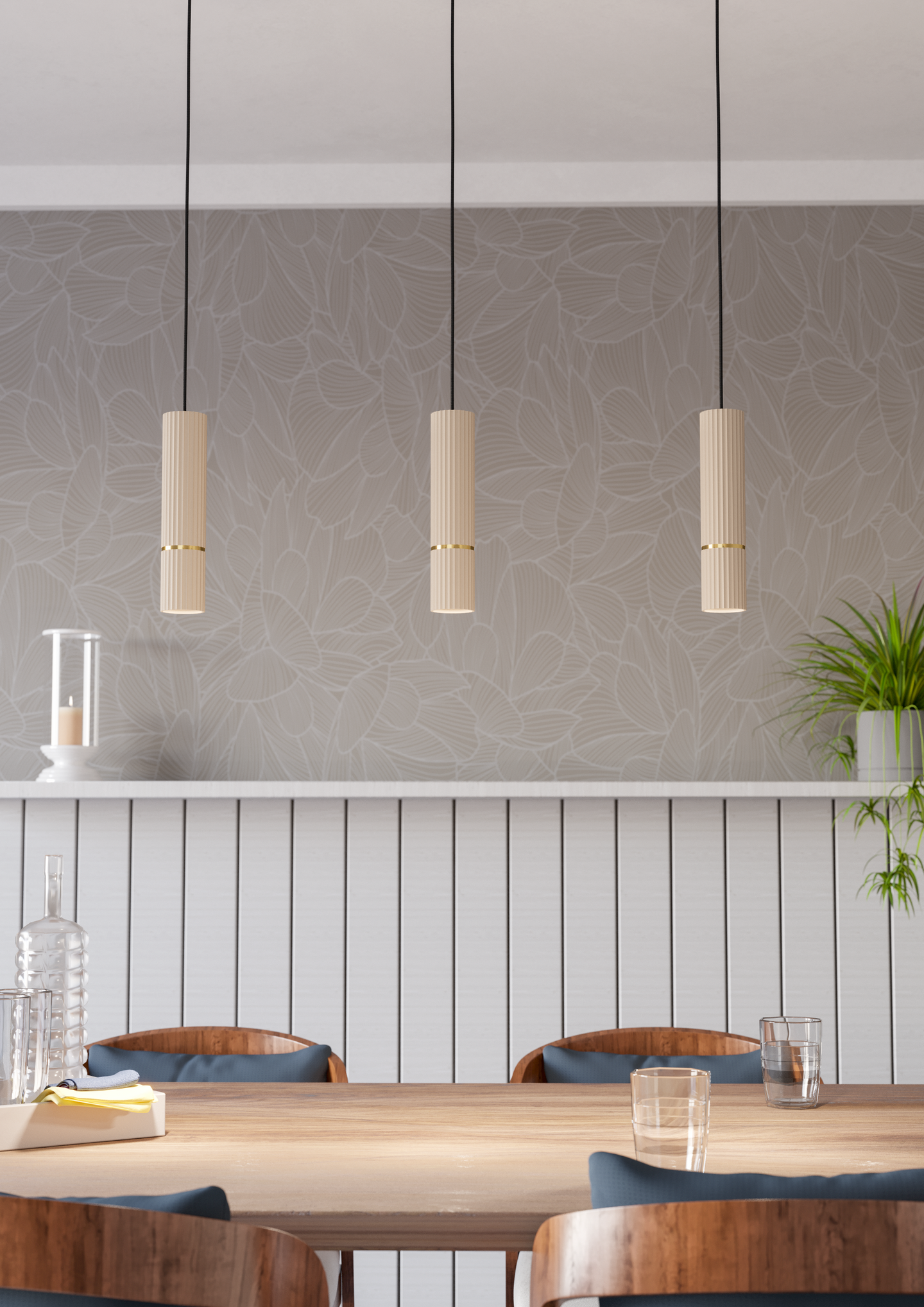 Riippuvalaisin EGLO 3-os Caminia GU10 3x4,7W hiekka/messinki