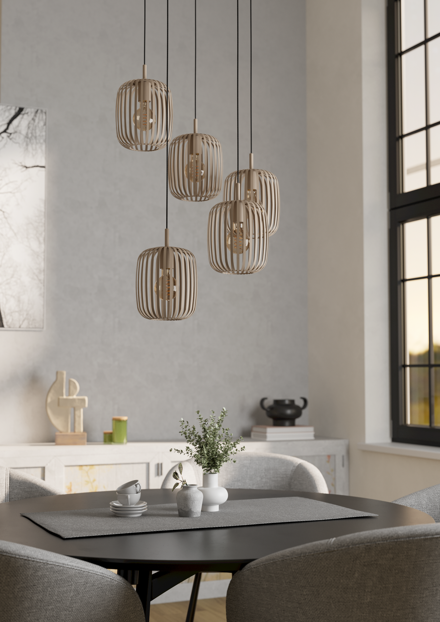 Riippuvalaisin EGLO 5-0s. Romazzina E27 hiekka