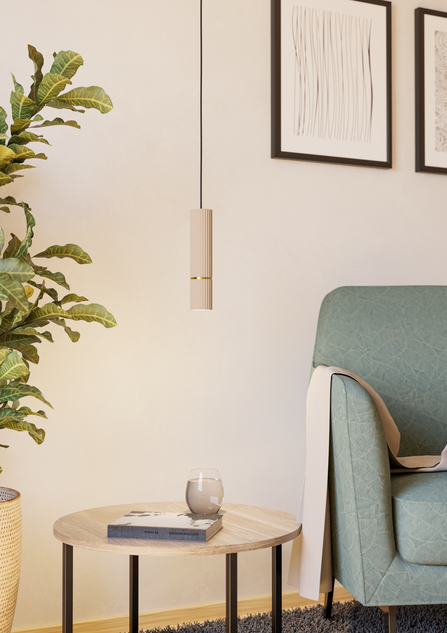 Riippuvalaisin EGLO Caminia GU10 4,7W hiekka/messinki