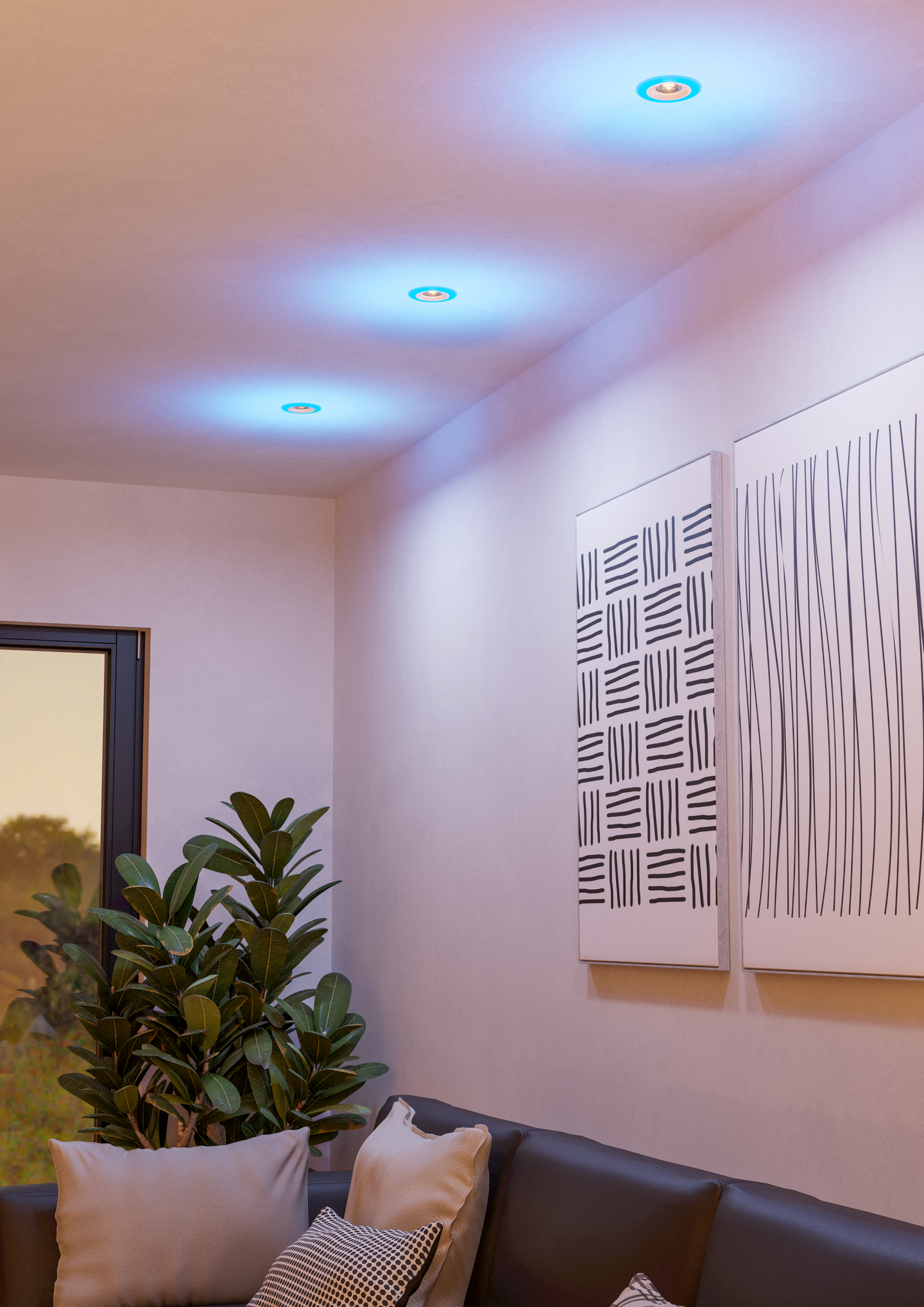 Uppospottisarja EGLO Calonge RGB led 3x3,8W 9,8cm valkoinen