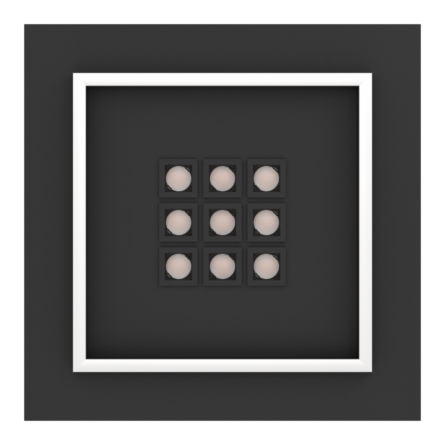 Kattovalaisin EGLO Balazote led 20,5W/9x0,9W CCT 36x36cm musta