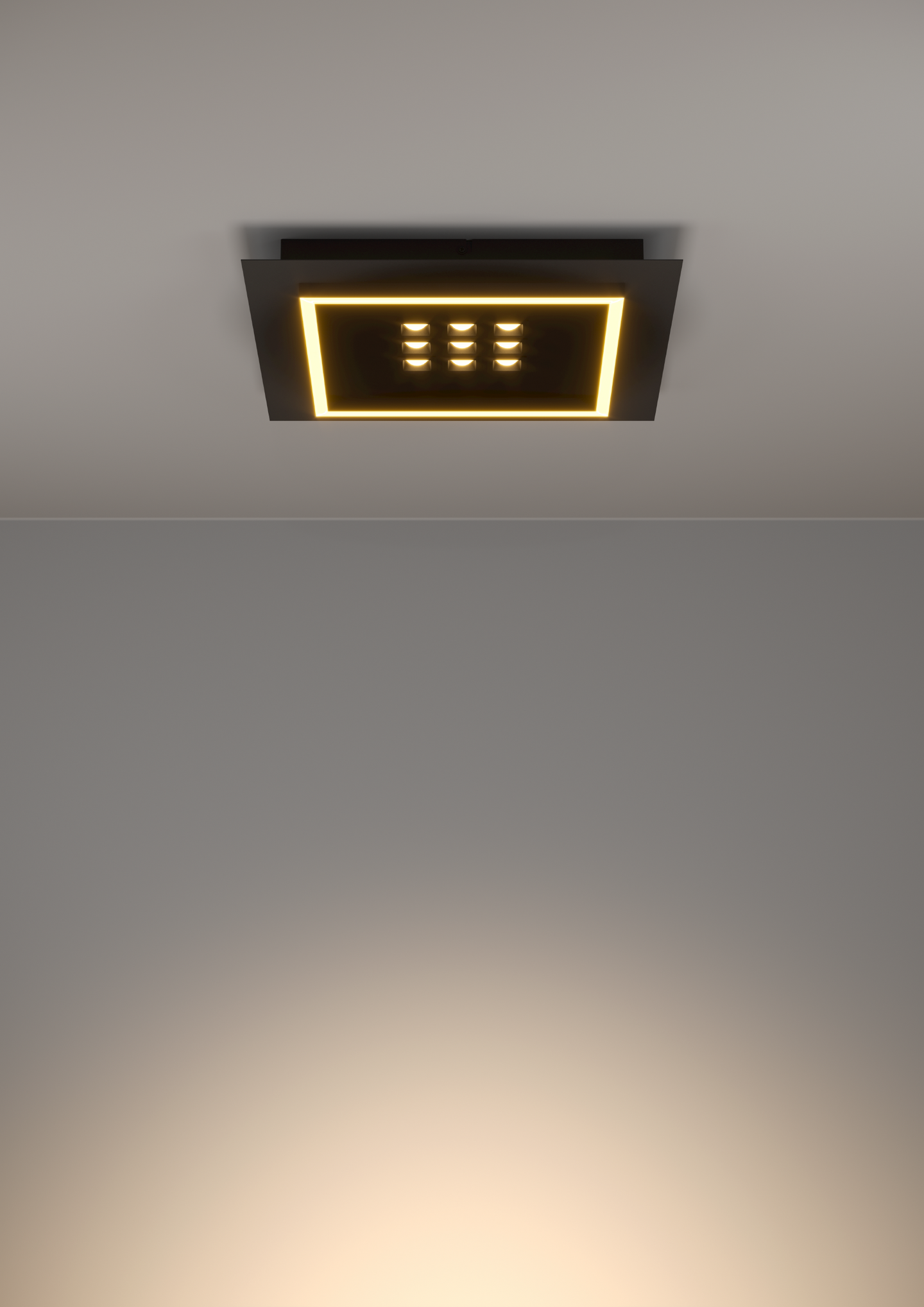 Kattovalaisin EGLO Balazote led 20,5W/9x0,9W CCT 36x36cm musta