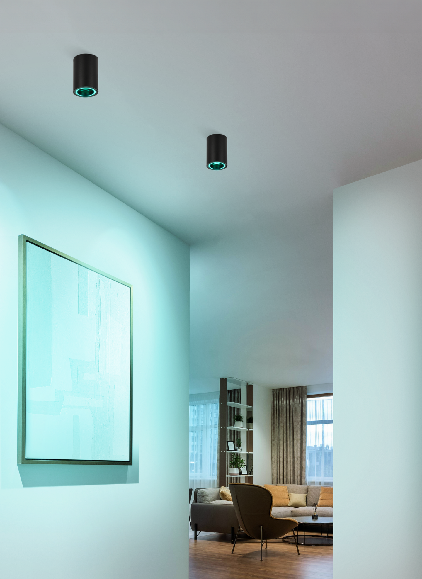 Kattovalaisin EGLO connect.z Carosso-z GU10 4,9W RGB CCT musta