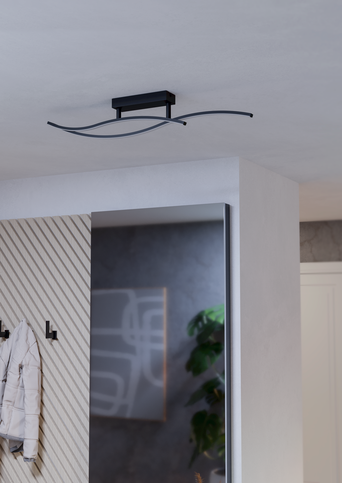 Kattovalaisin EGLO Grisolia led 12W musta/valkoinen