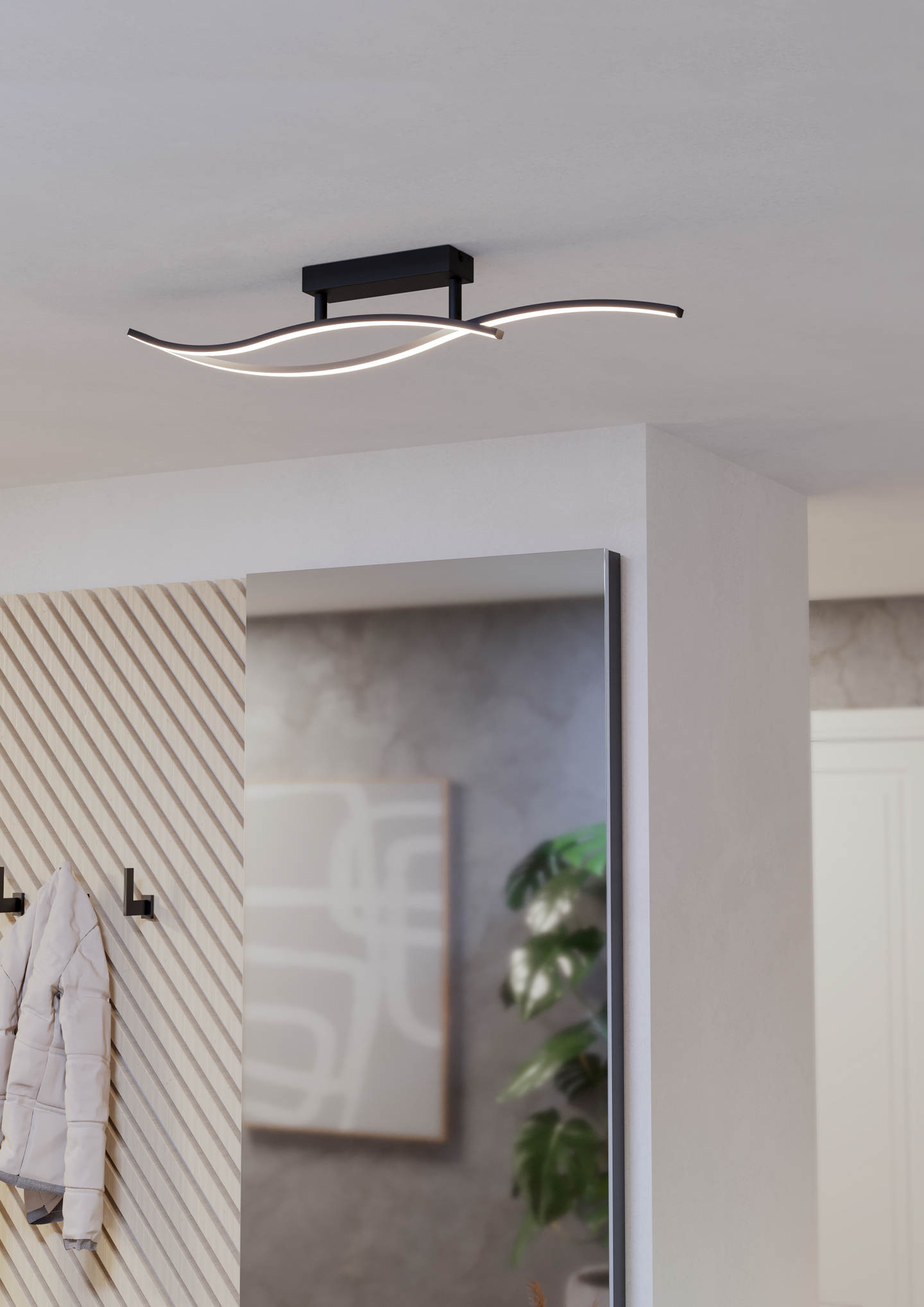 Kattovalaisin EGLO Grisolia led 12W musta/valkoinen