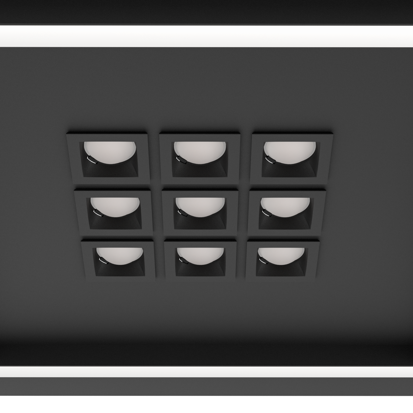 Kattovalaisin EGLO Balazote led 20,5W/9x0,9W CCT 36x36cm musta