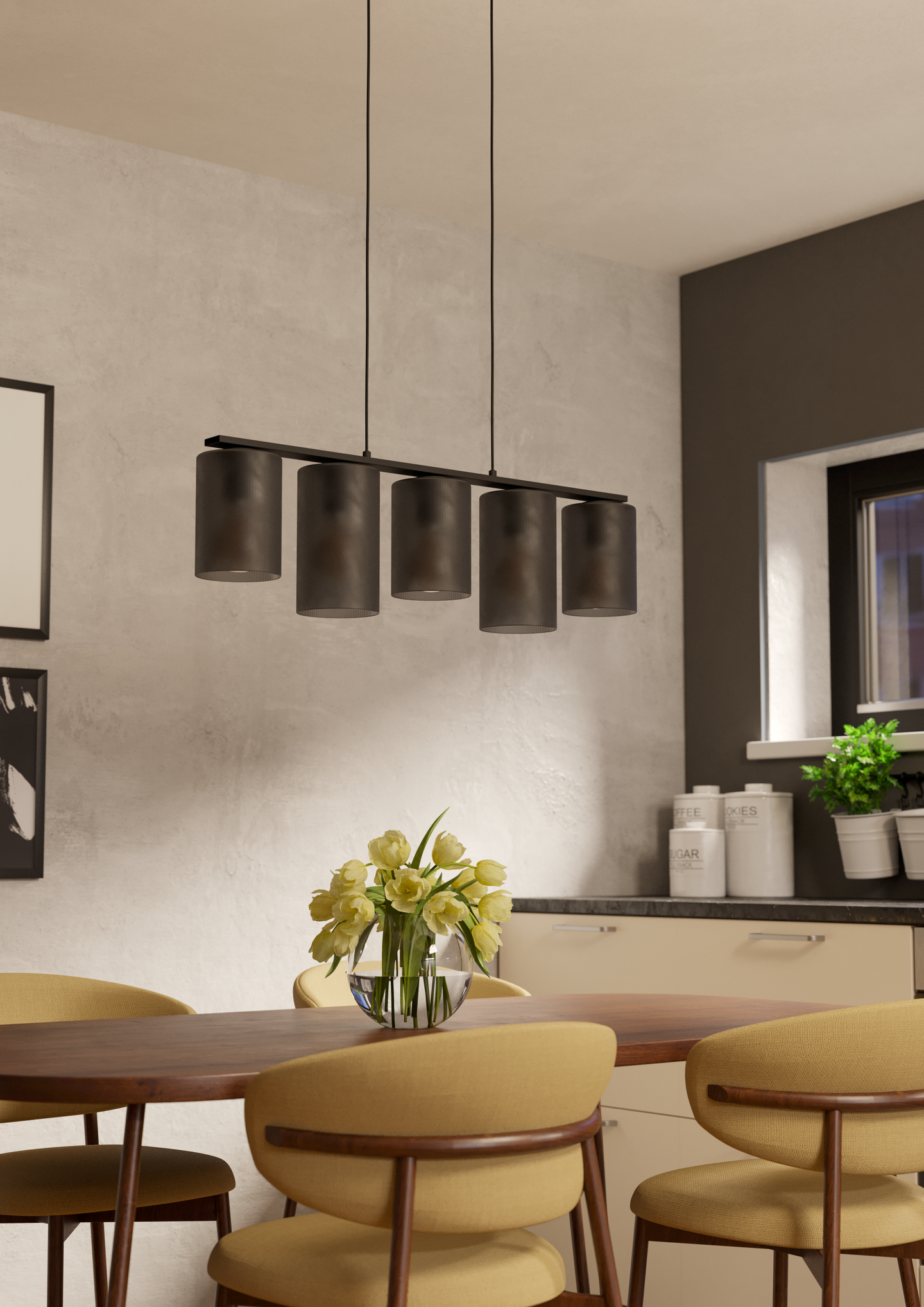 Riippuvalaisin EGLO 5-os Colomera E27 musta/harmaa