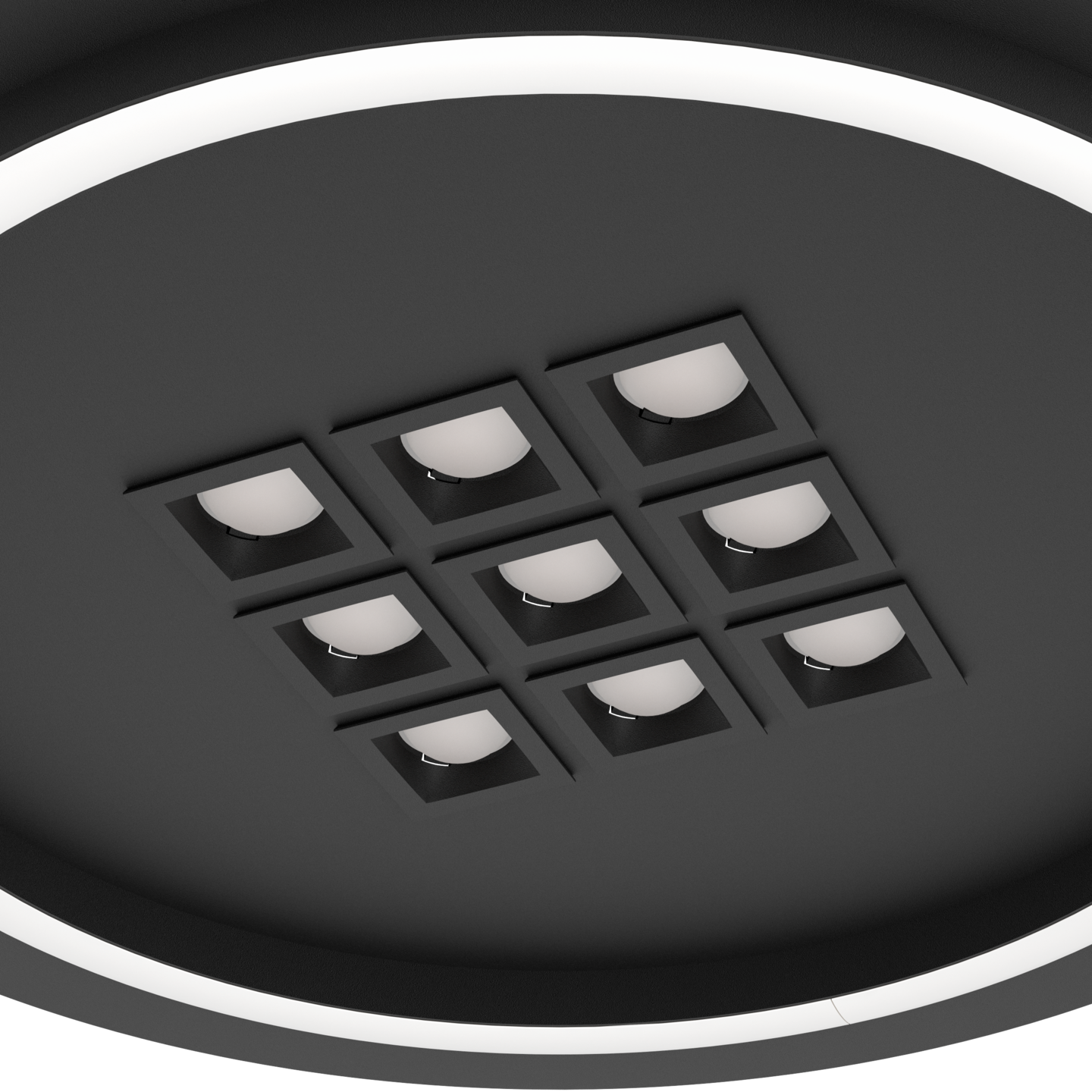 Kattovalaisin EGLO Balazote led 20,5W/9x0,9W CCT 38cm musta