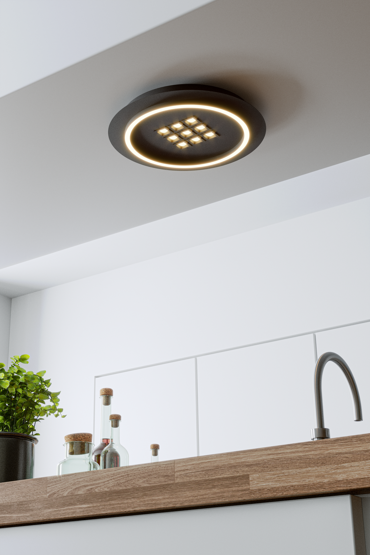 Kattovalaisin EGLO Balazote led 20,5W/9x0,9W CCT 38cm musta