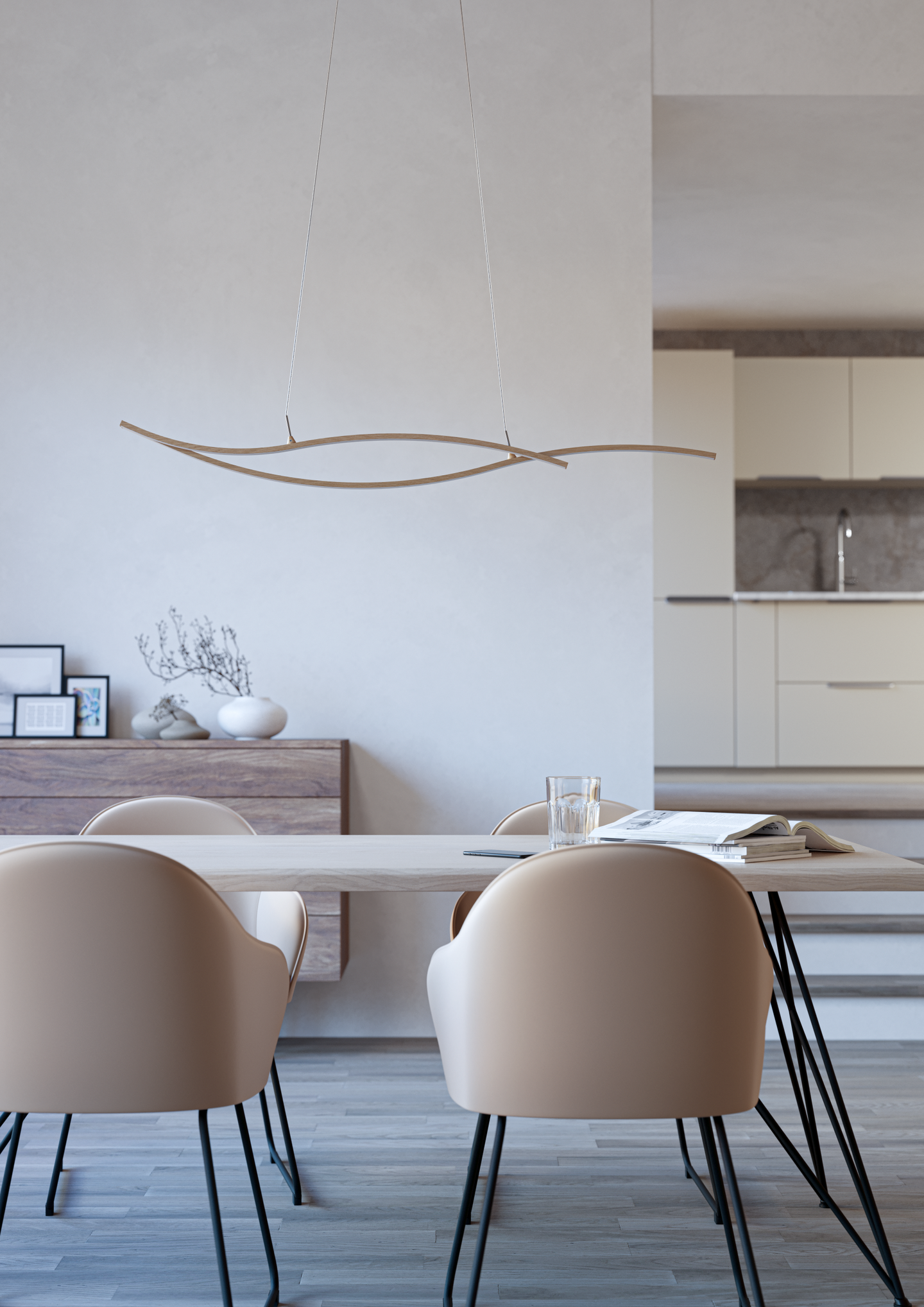 Riippuvalaisin EGLO Grisolia led 20W puu/valkoinen