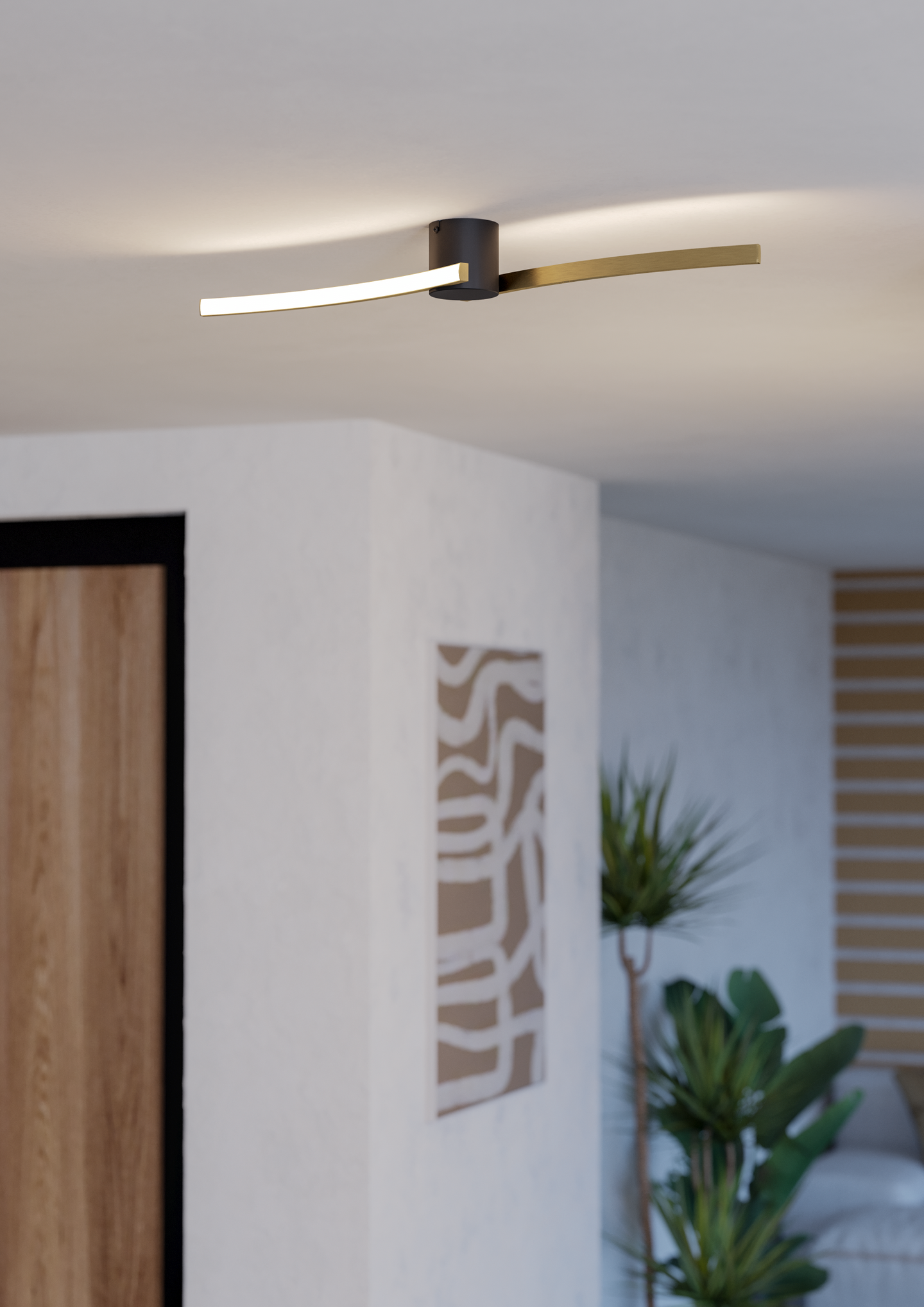 Kattovalaisin EGLO Aieta led 12W musta/messinki