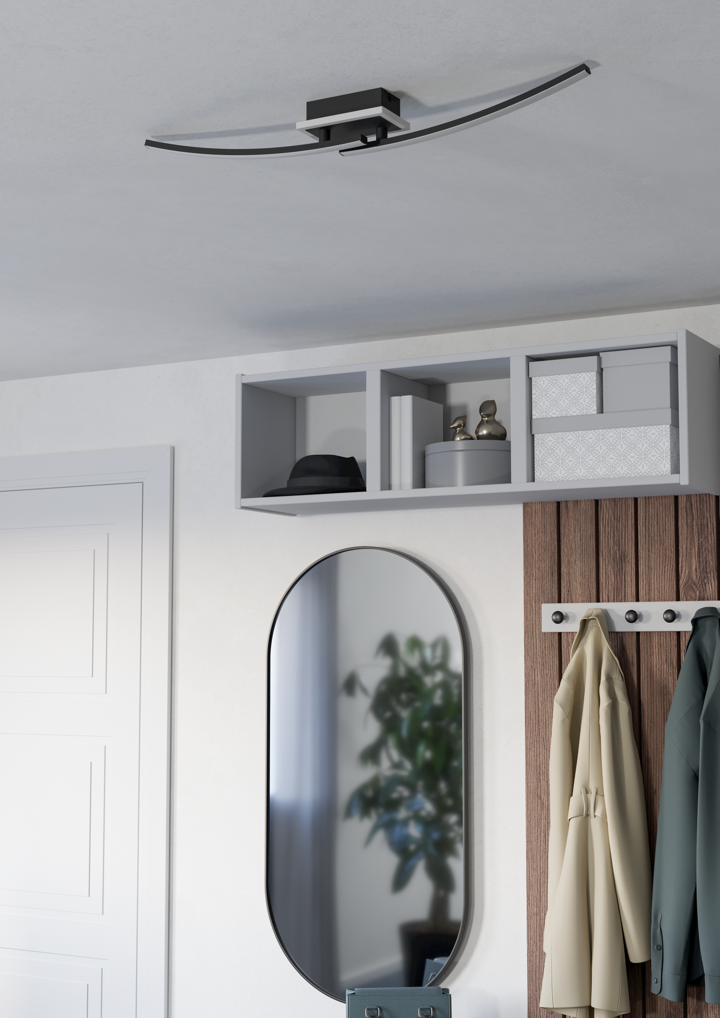 Kattovalaisin EGLO Lungolago led 12W musta/valkoinen