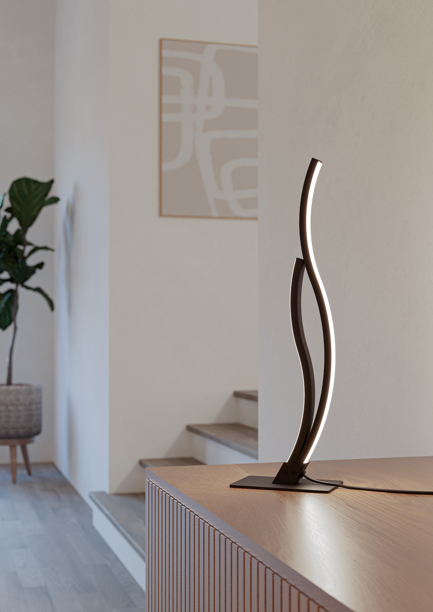 Pöytävalaisin EGLO Grisolia led 12W musta/valkoinen