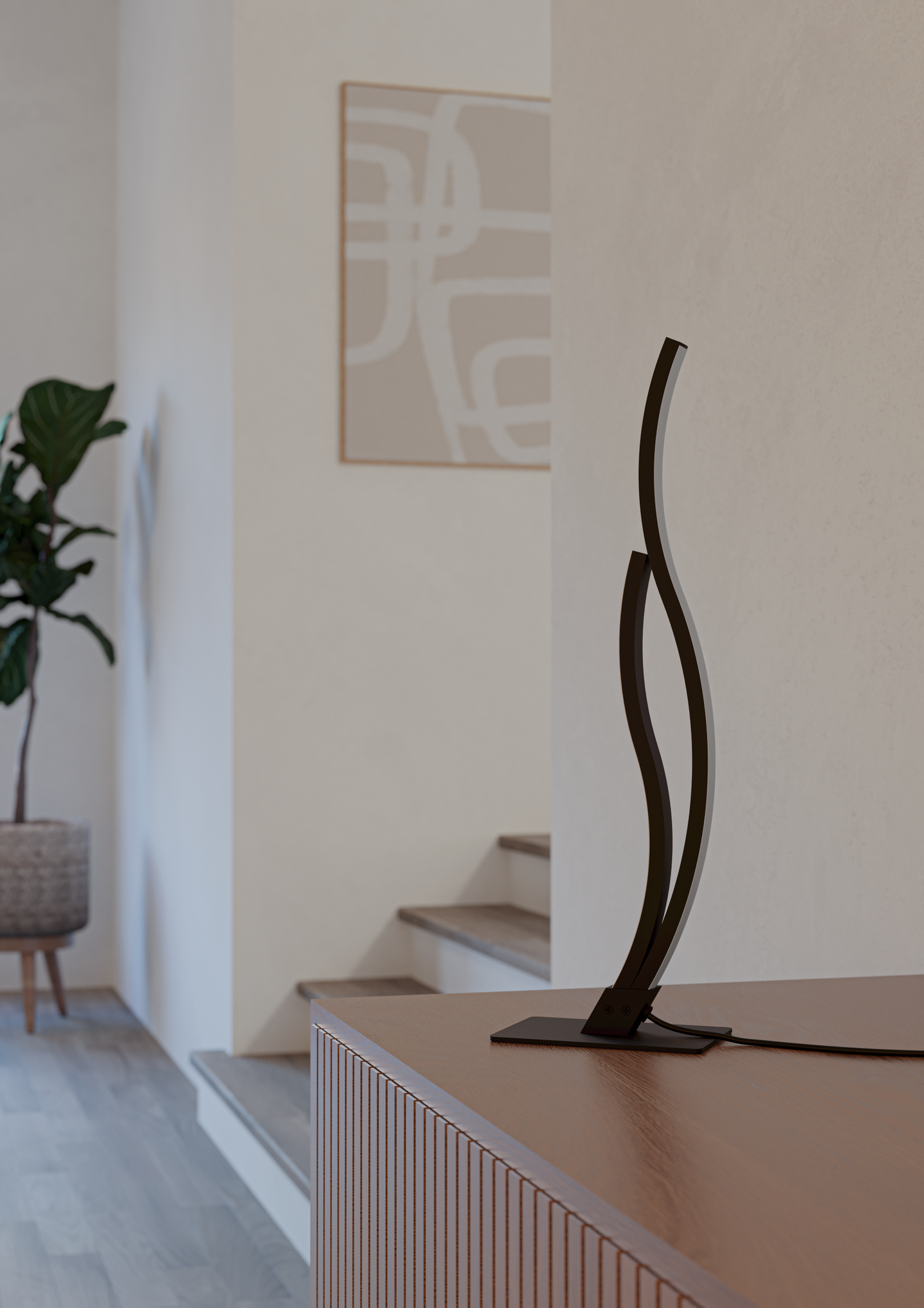 Pöytävalaisin EGLO Grisolia led 12W musta/valkoinen