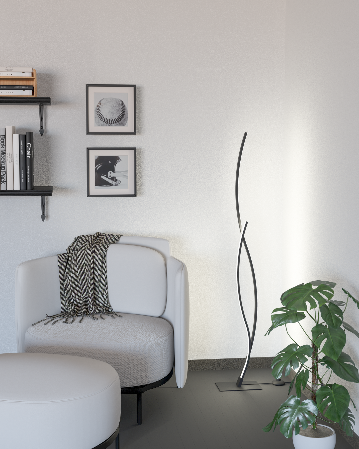 Lattiavalaisin EGLO Grisolia led 20W musta/valkoinen