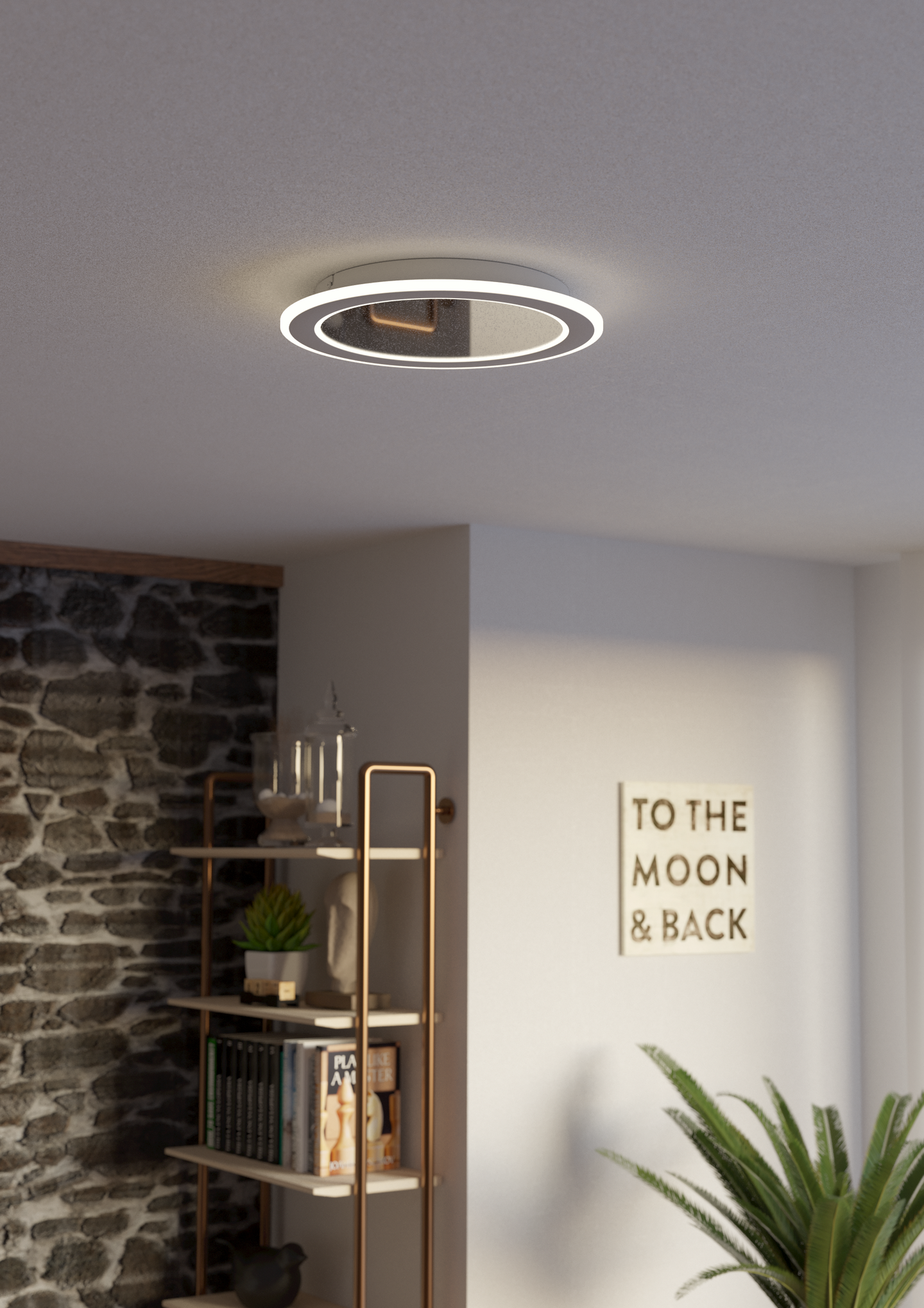 Kattovalaisin EGLO Macchioni led 20W CCT 38cm valkoinen