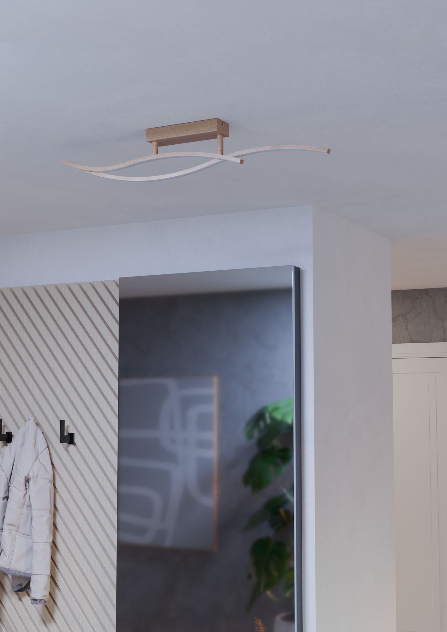 Kattovalaisin EGLO Grisolia led 12W puu/valkoinen