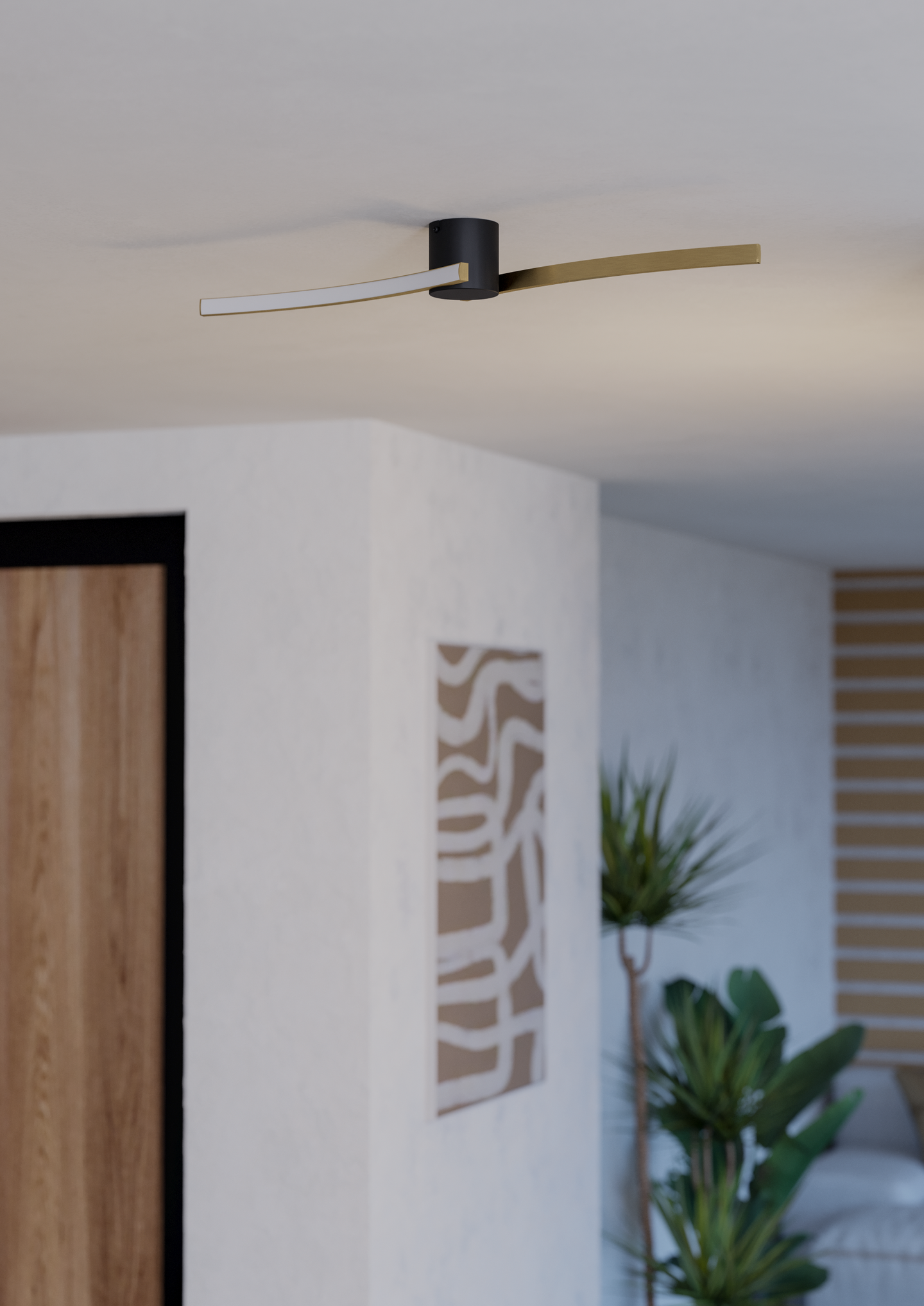 Kattovalaisin EGLO Aieta led 12W musta/messinki