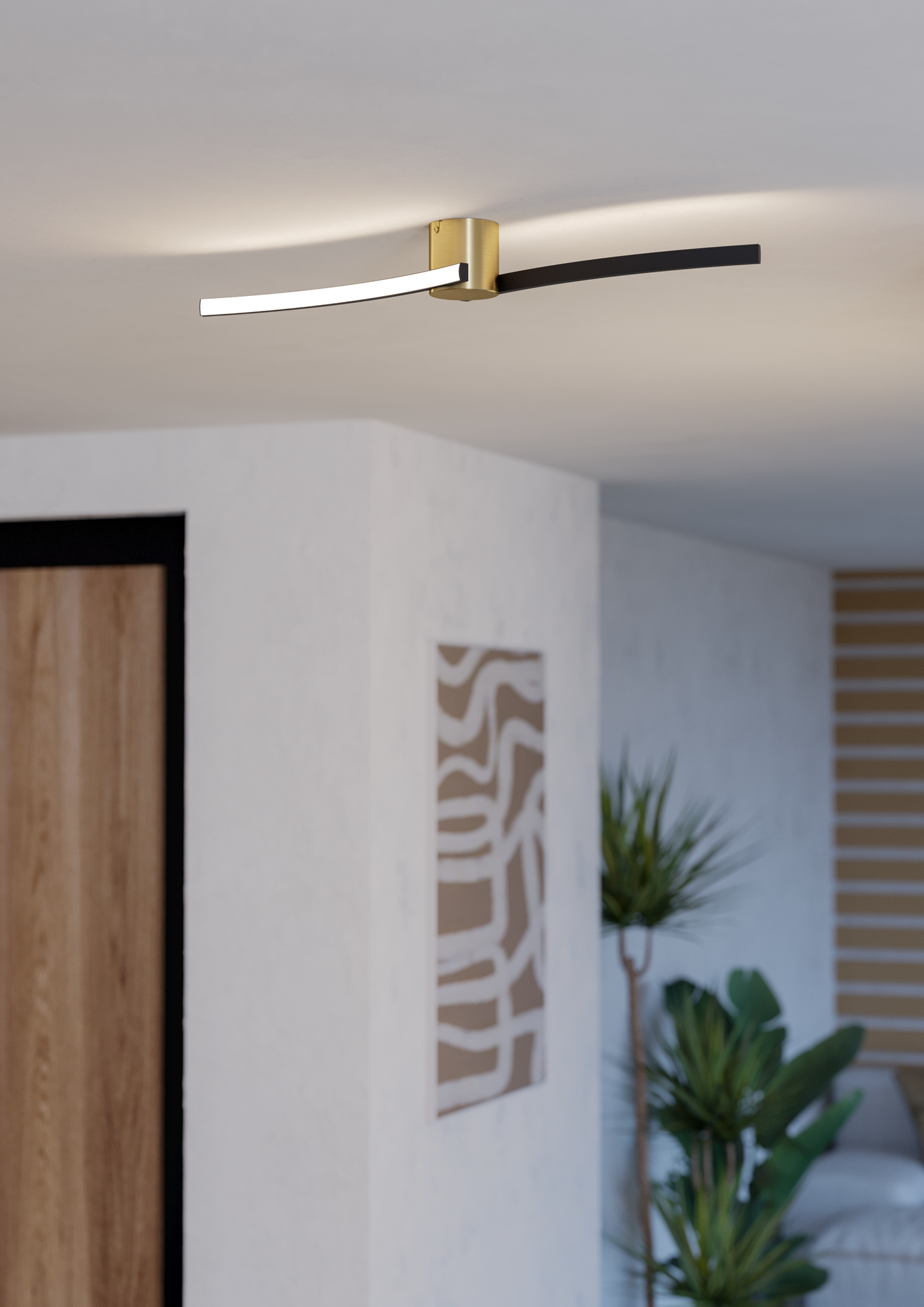 Kattovalaisin EGLO Aieta led 12W messinki/musta