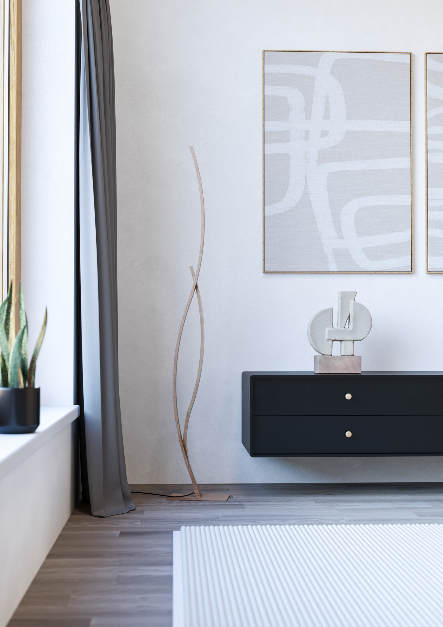 Lattiavalaisin EGLO Grisolia led 20W puu/valkoinen