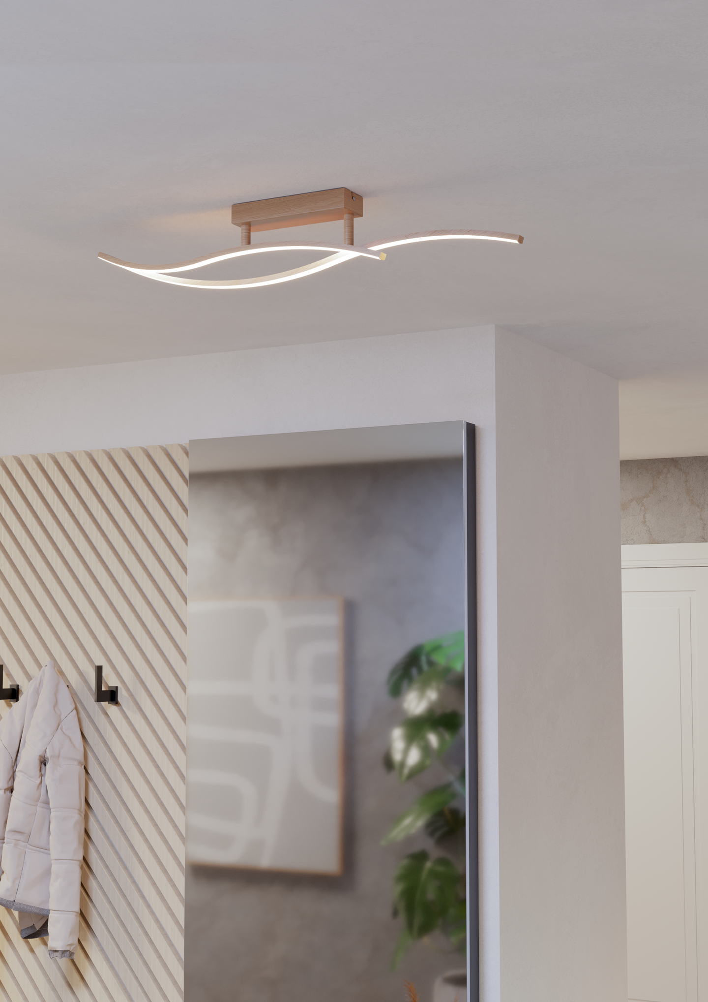 Kattovalaisin EGLO Grisolia led 12W puu/valkoinen