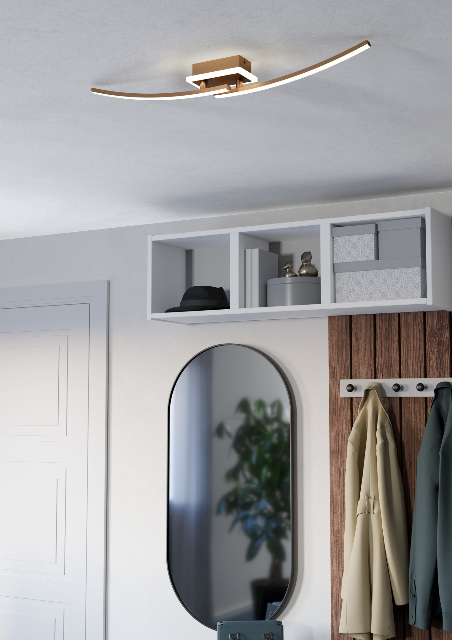 Kattovalaisin EGLO Lungolago led 12W pronssi/valkoinen