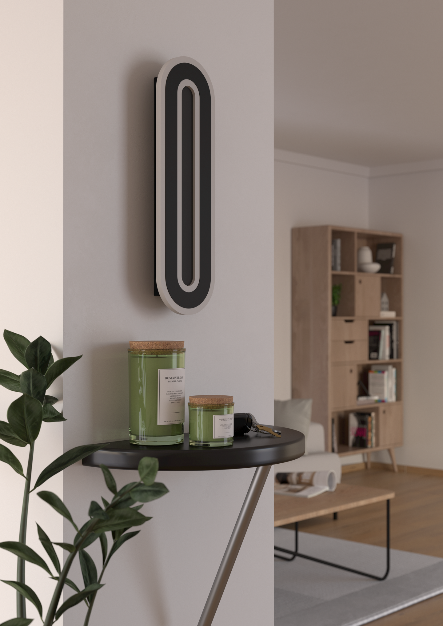 Kattovalaisin EGLO Macchioni led 12W 40x12cm musta/valkoinen