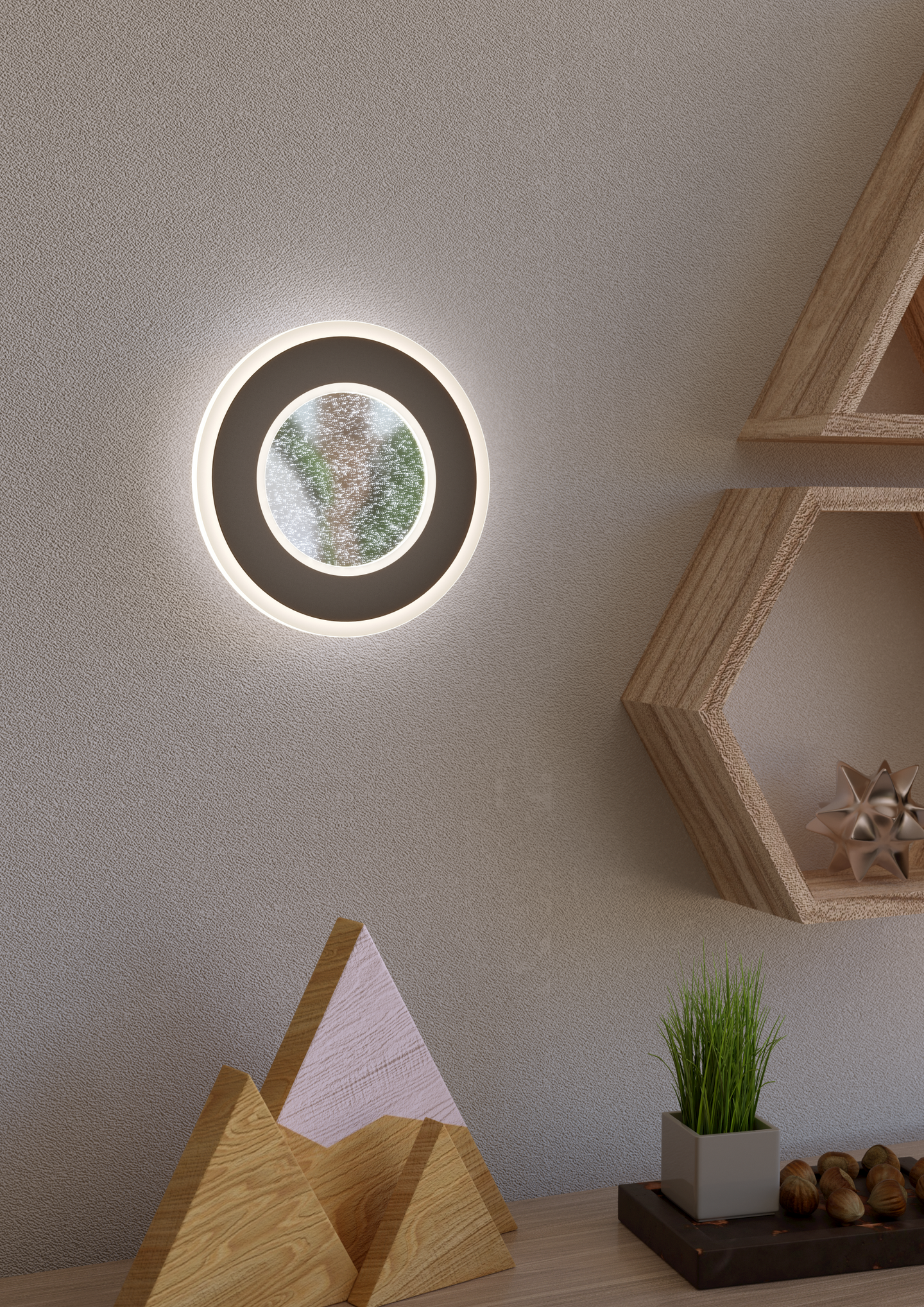 Kattovalaisin EGLO Macchioni led 12W 20cm musta/valkoinen