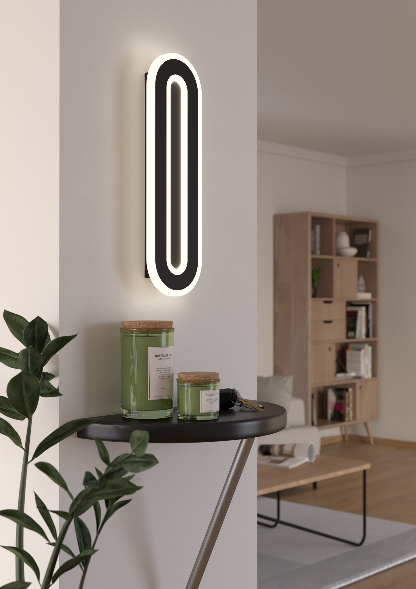 Kattovalaisin EGLO Macchioni led 12W 40x12cm musta/valkoinen