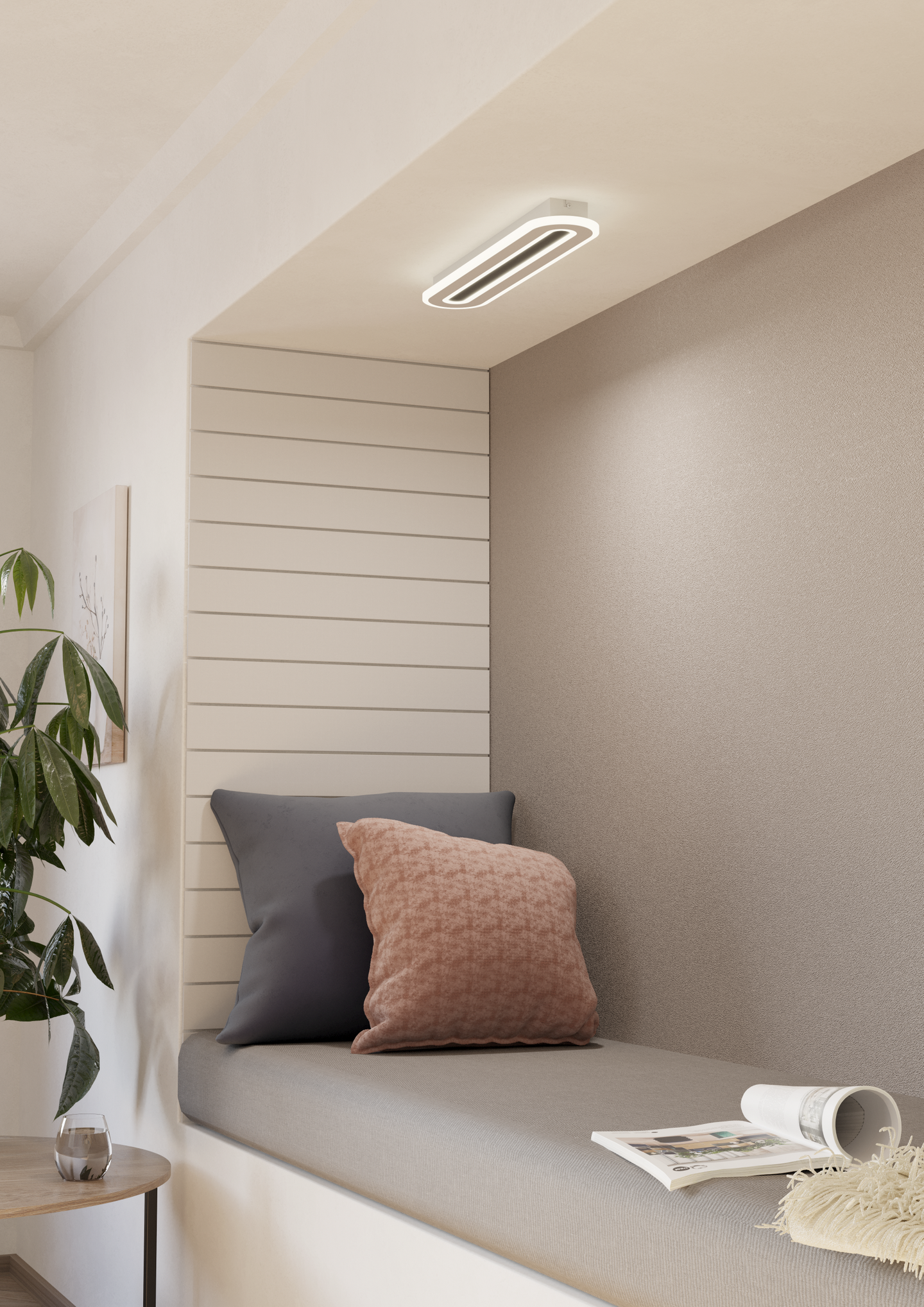 Kattovalaisin EGLO Macchioni led 20W CCT 55x12cm valkoinen