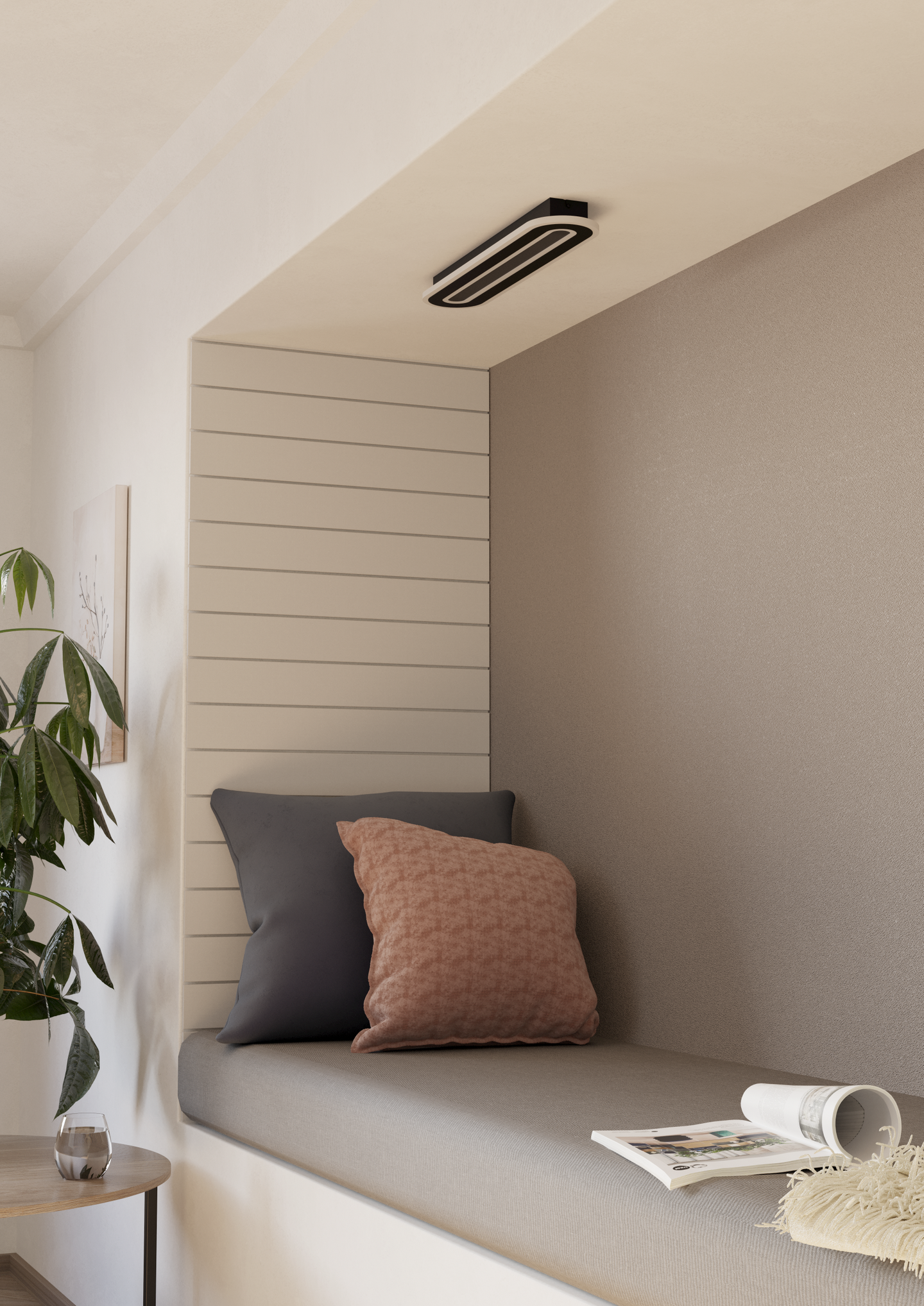 Kattovalaisin EGLO Macchioni led 20W CCT 55x12cm musta/valkoinen