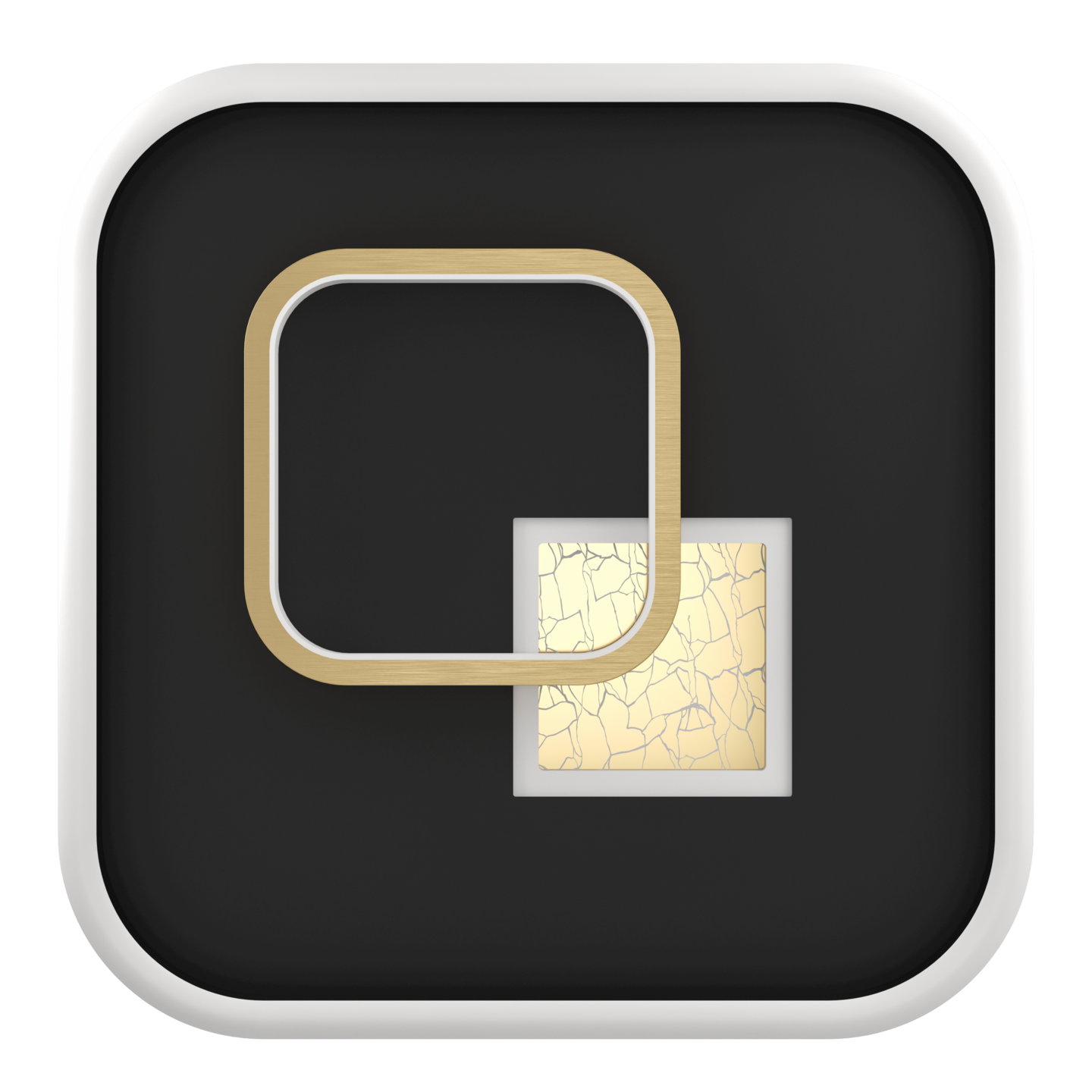 Kattovalaisin EGLO Tiriolo led 16,2W/9,2W 38x38cm musta/kulta