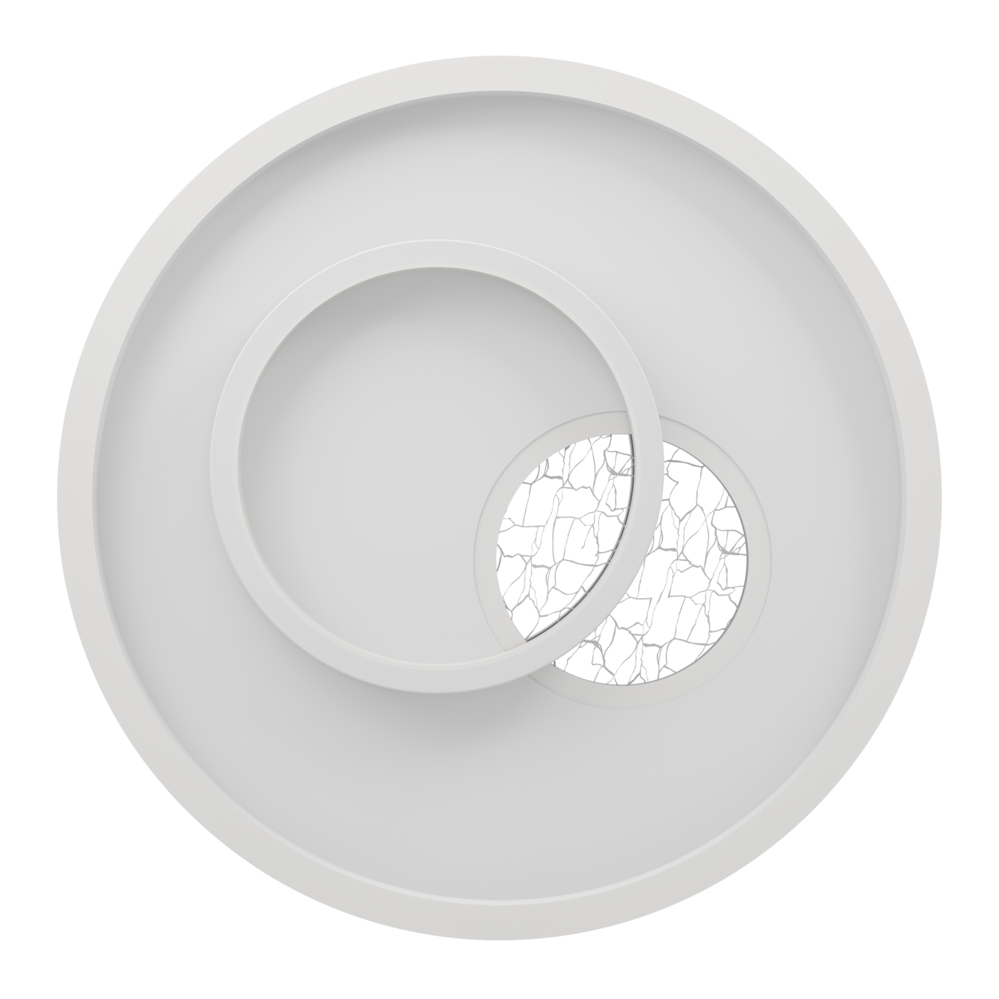 Kattovalaisin EGLO Tiriolo led 14W/8,5W 38cm valkoinen/hopea