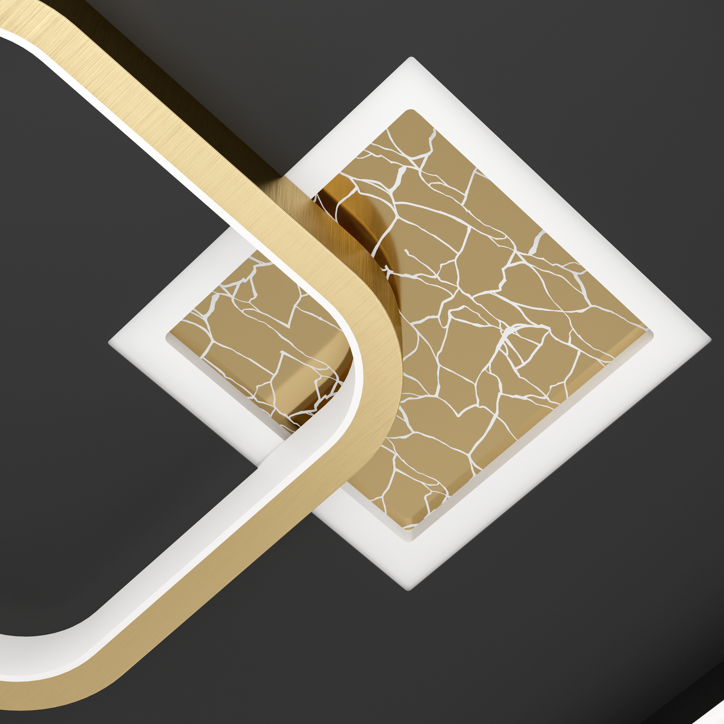 Kattovalaisin EGLO Tiriolo led 16,2W/9,2W 38x38cm musta/kulta