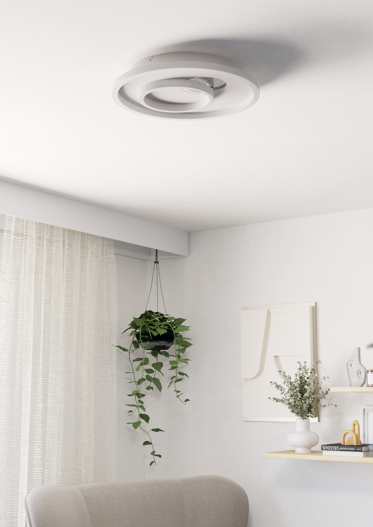 Kattovalaisin EGLO Tiriolo led 14W/8,5W 38cm valkoinen/hopea