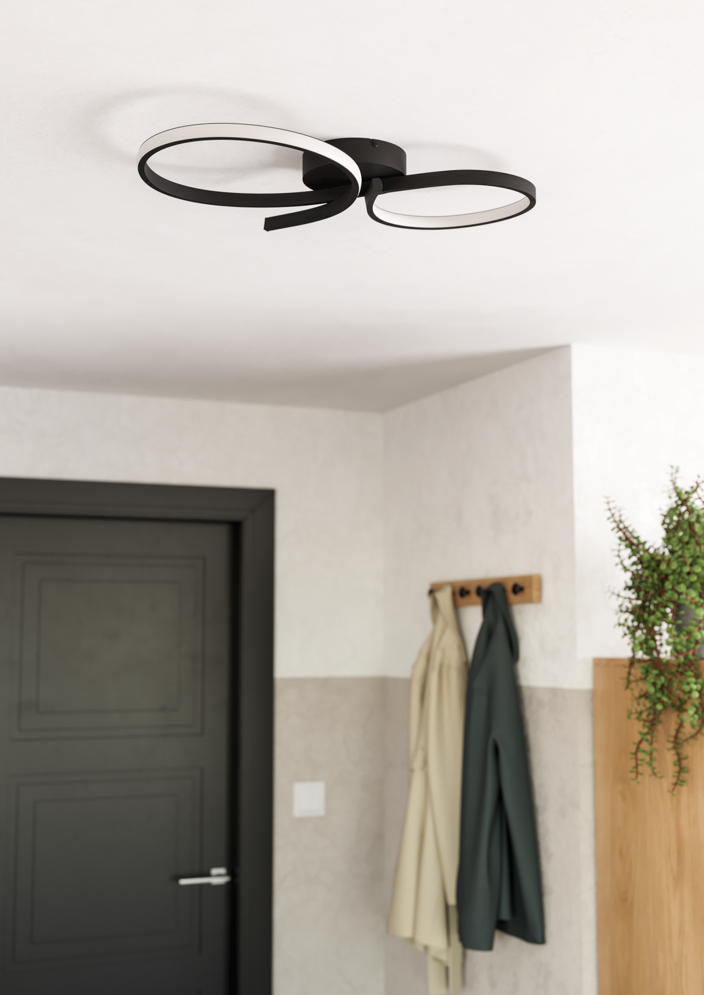 Kattovalaisin EGLO Serpins led 21W musta/valkoinen